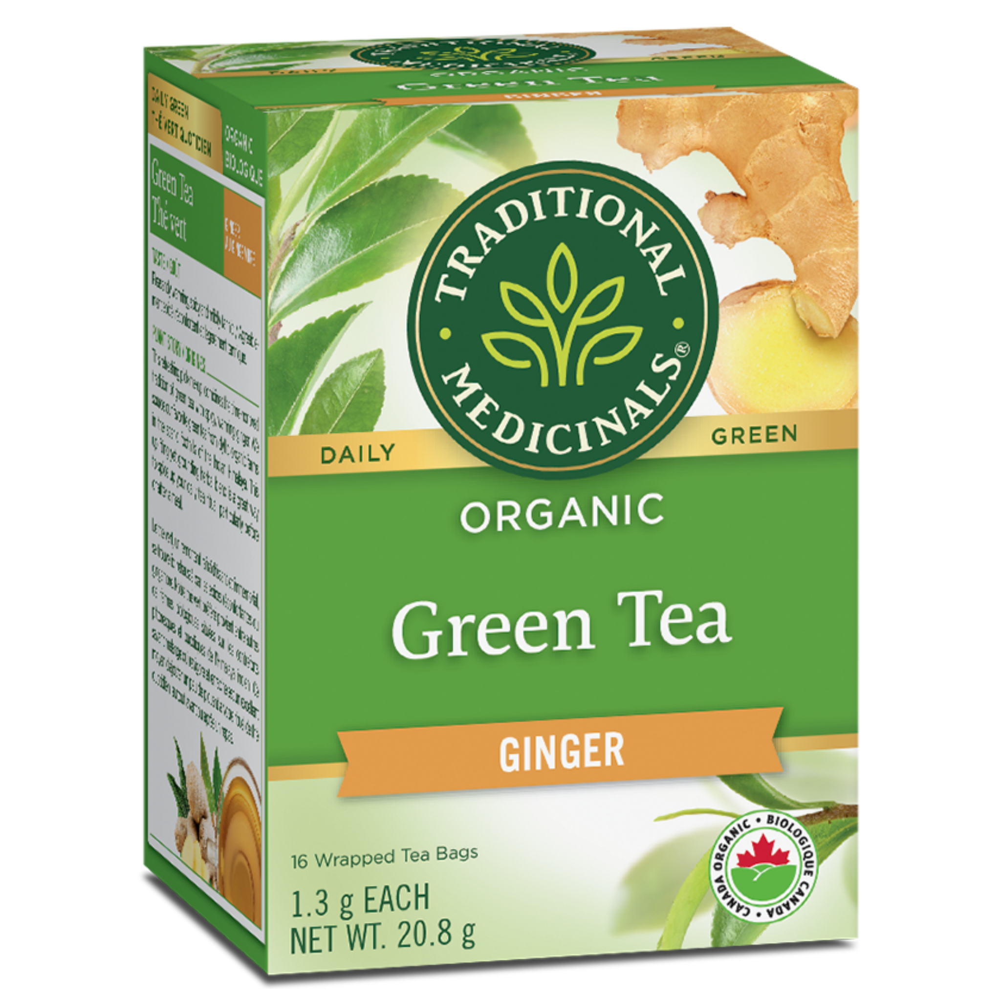 Traditional Medicinals - Organic Green Tea Ginger - 16 Tea Bags