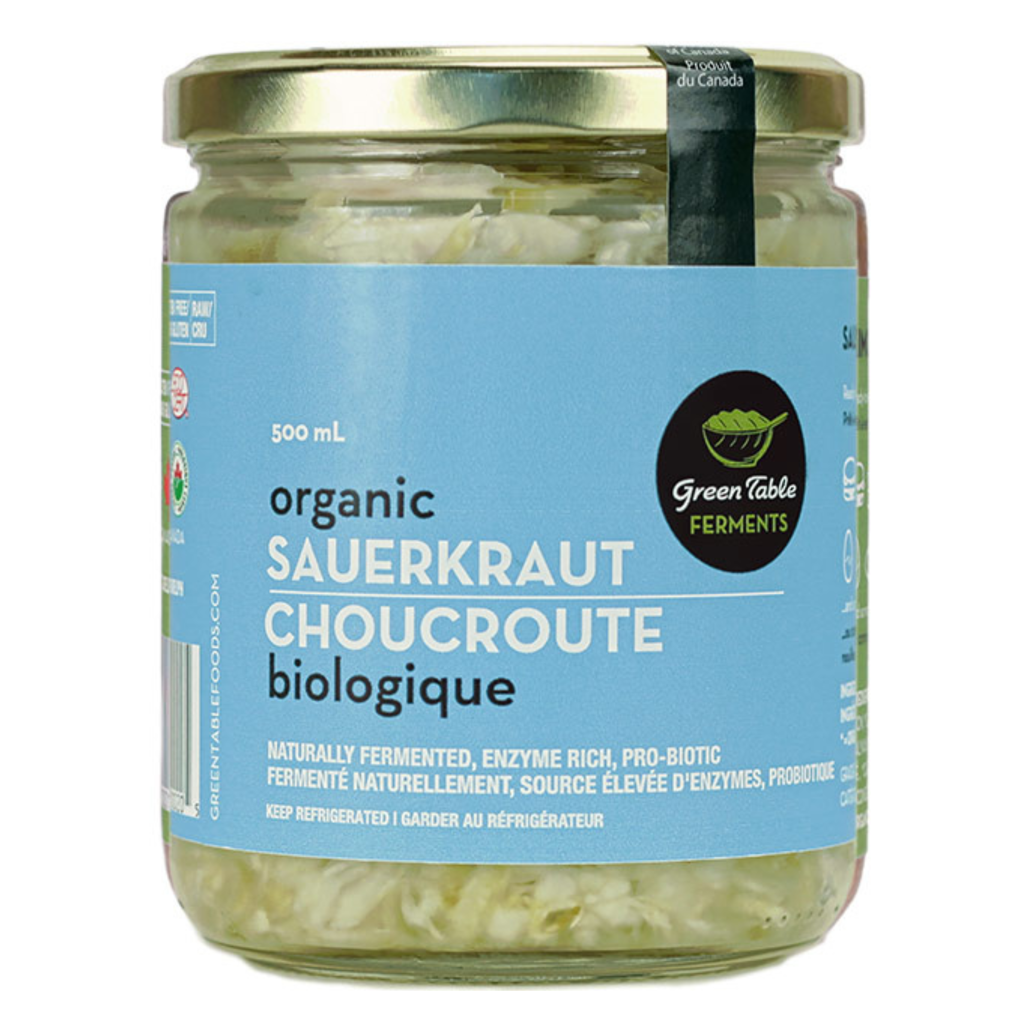Green Table Foods - Organic Sauerkraut - 500ml (IN STORE PICKUP ONLY)