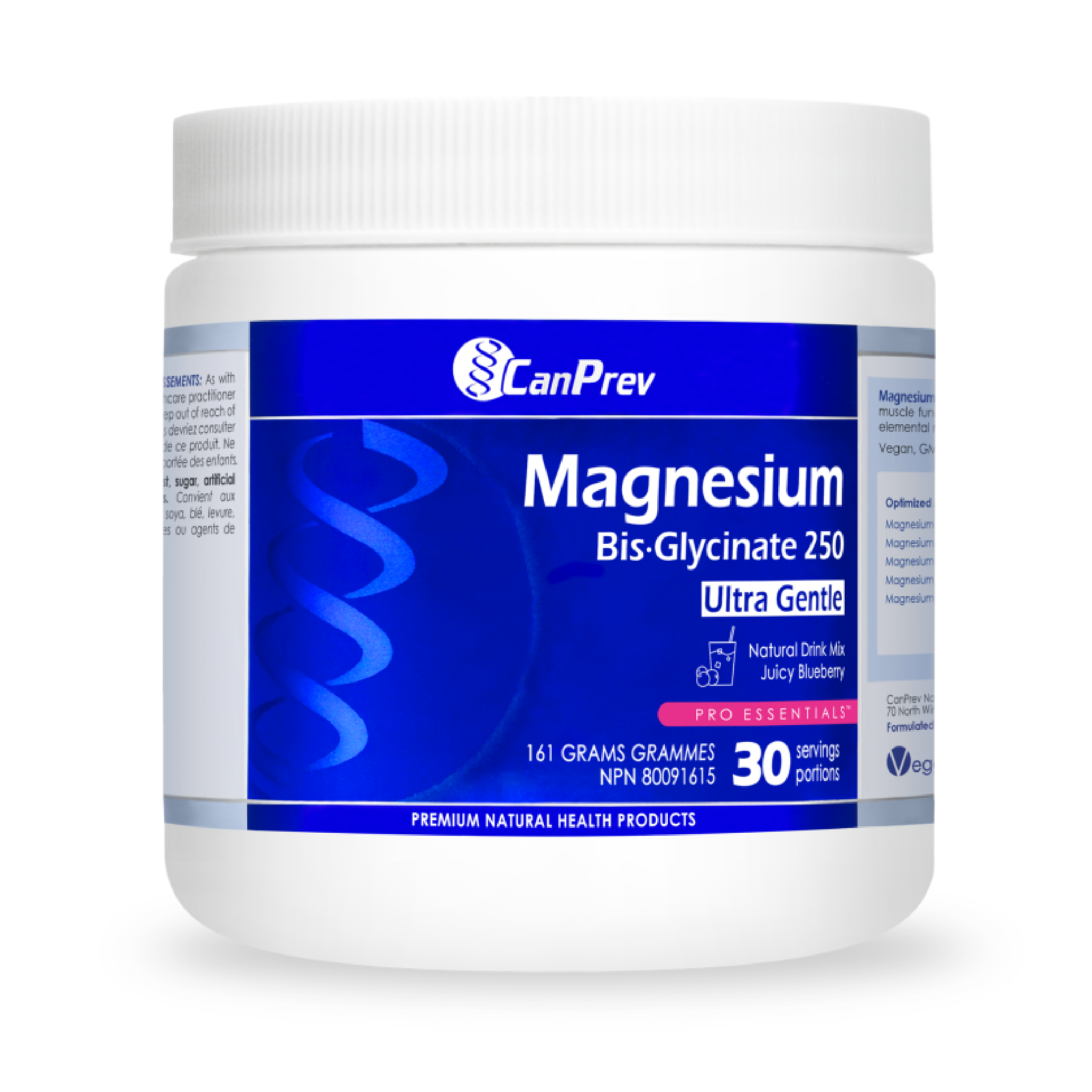 CanPrev - Magnesium BisGlycinate 250 Juicy Blueberry - Powder 161g