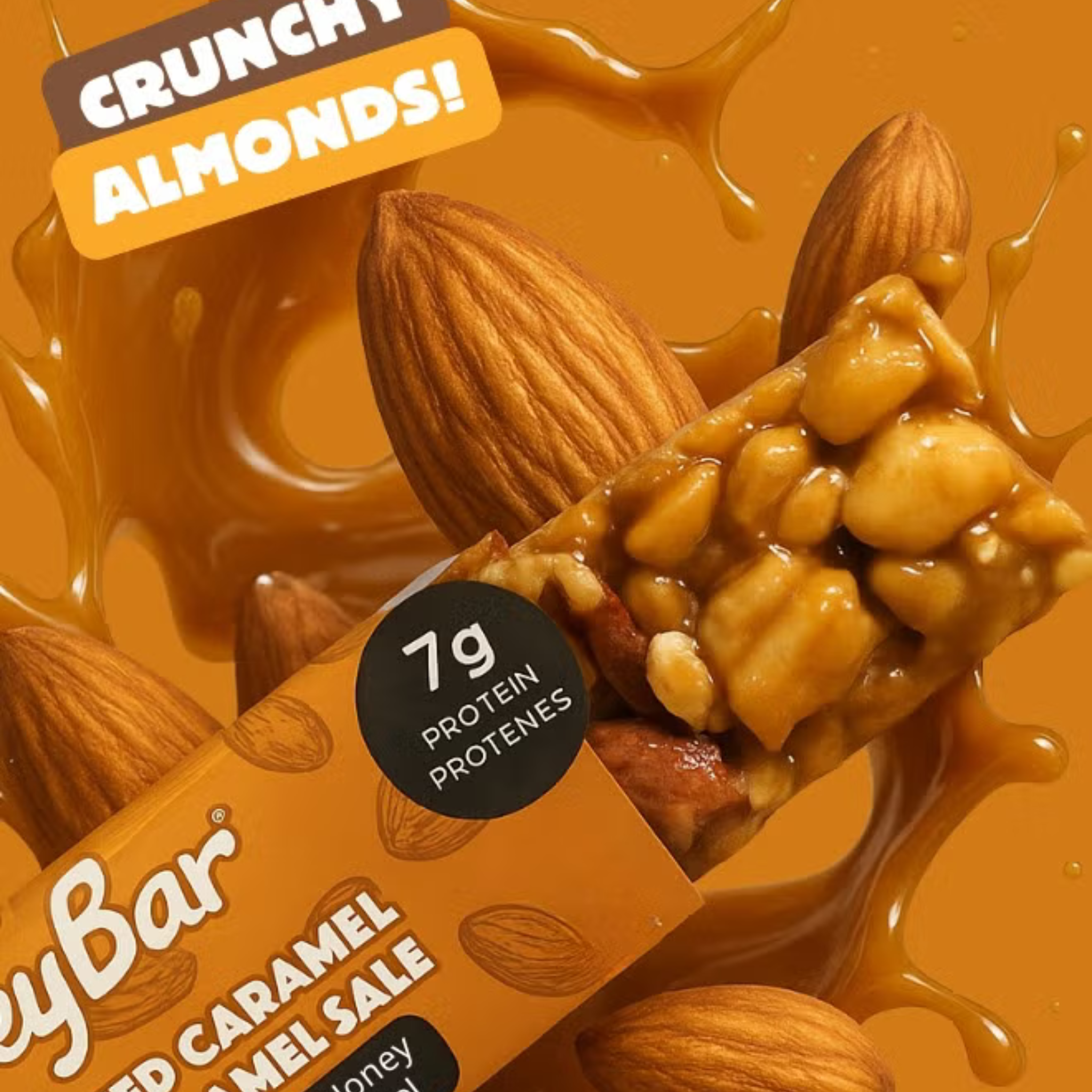 Honey Bar - Almond Salted Caramel Bar - 40g