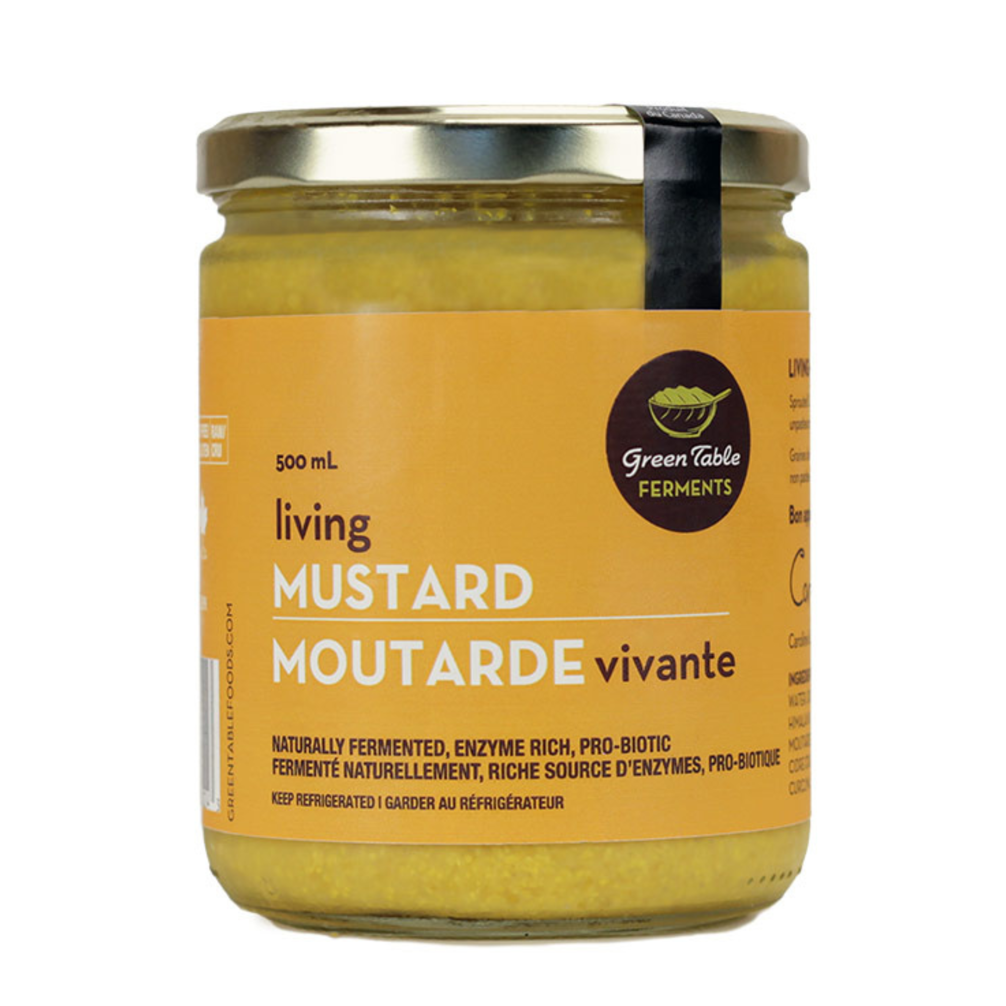 Green Table Foods - Living Raw Mustard - 500ml (IN STORE PICKUP ONLY)