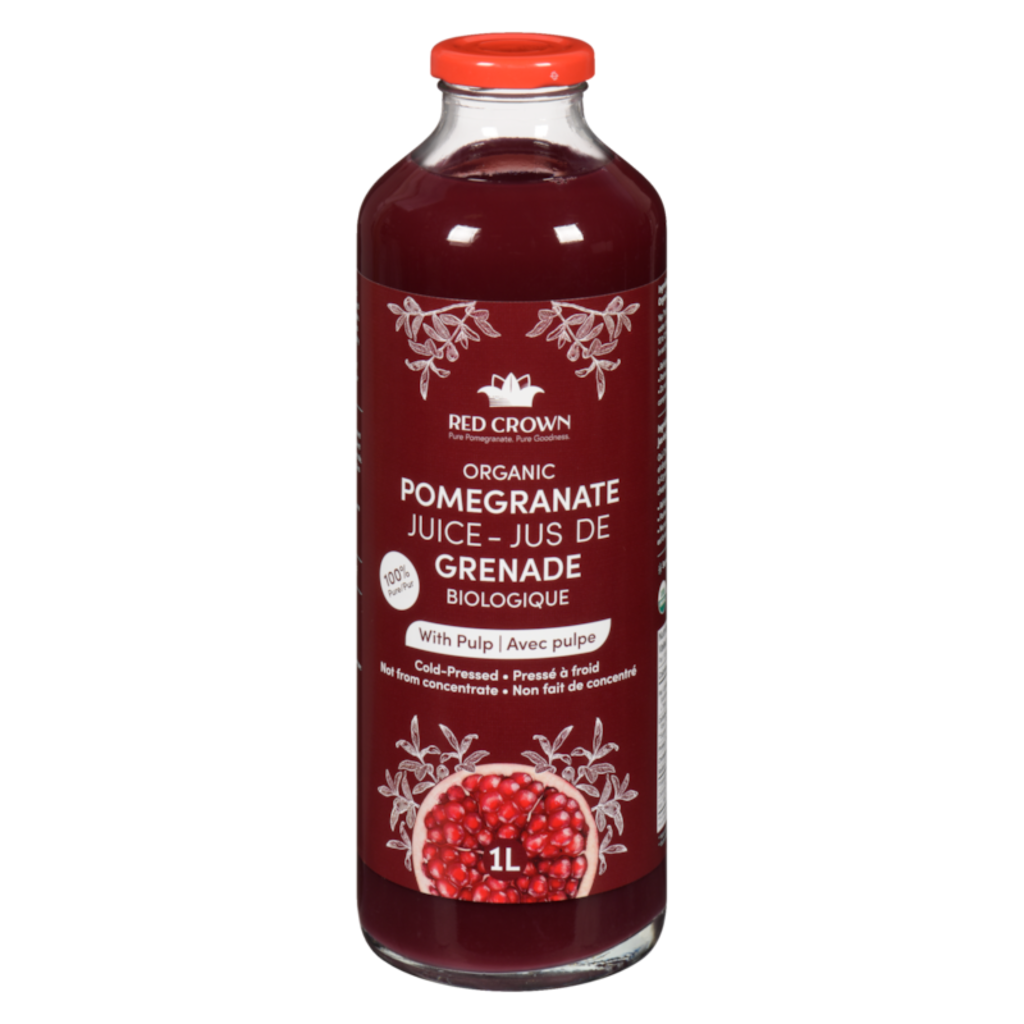 Red Crown - Organic Pomegranate Juice With Pulp - 1L