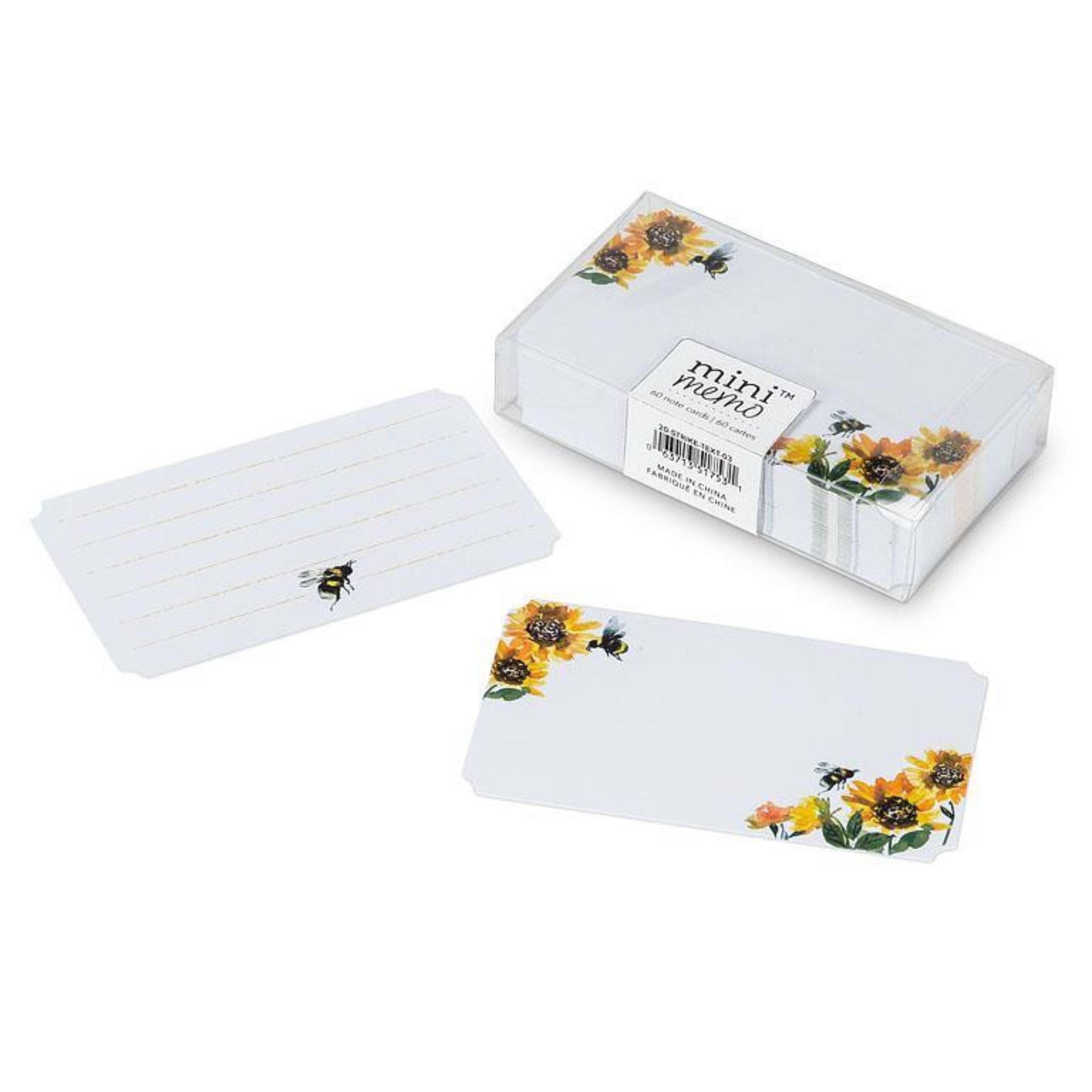 Abbott Collection - Bee & Sunflower Mini Memo Cards - 50pkg