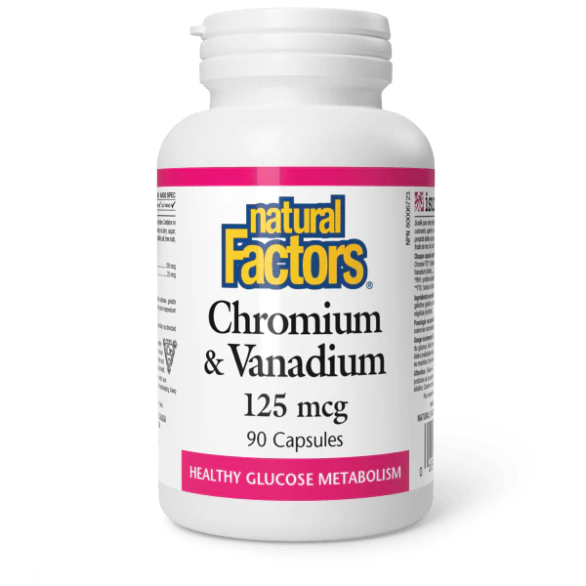 Natural Factors - Chromium + Vanadium - 125mcg 90 Capsules