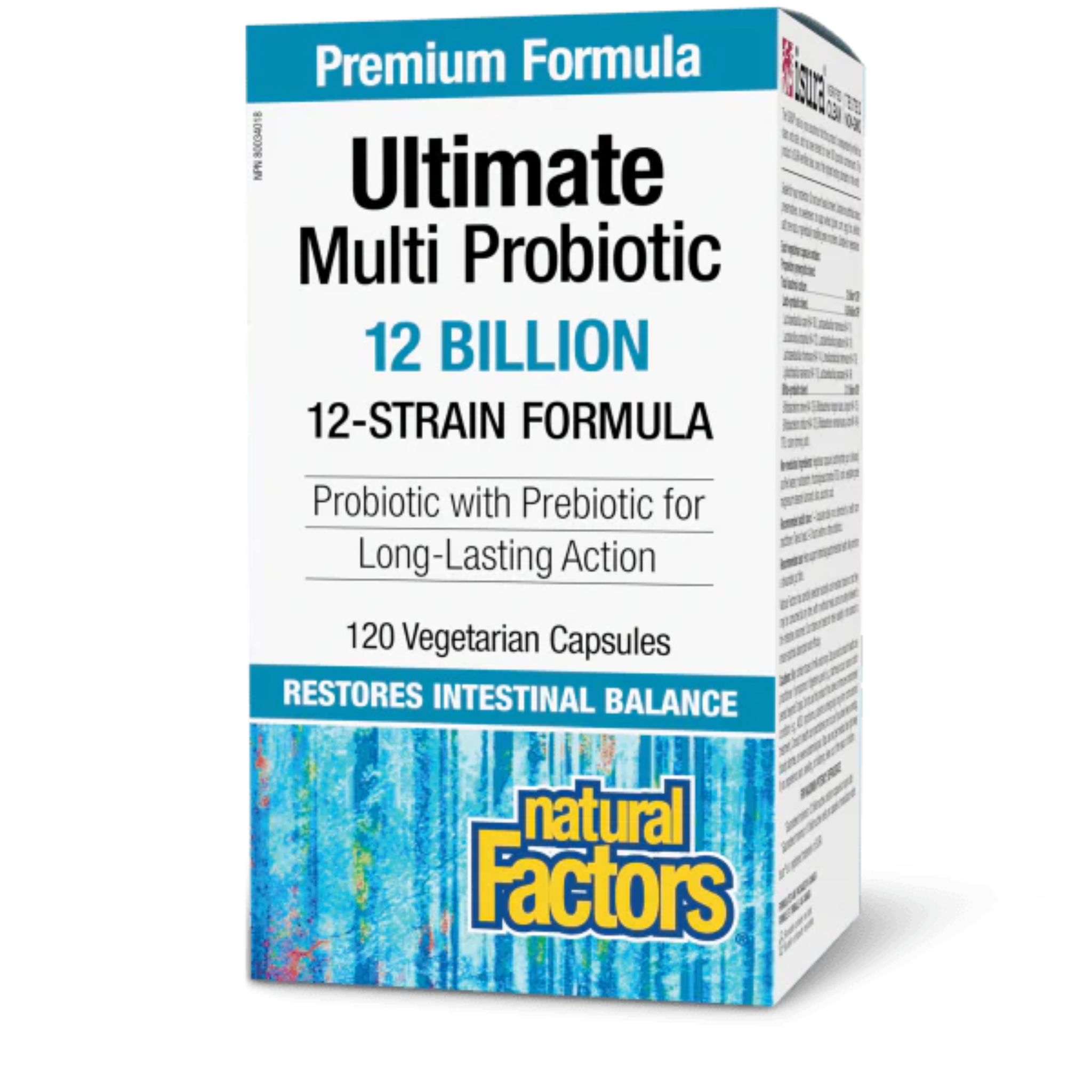 Natural Factors - Ultimate Multi Probiotic 12 Billion Probiotic with Prebiotic - 60 Veg Capsules