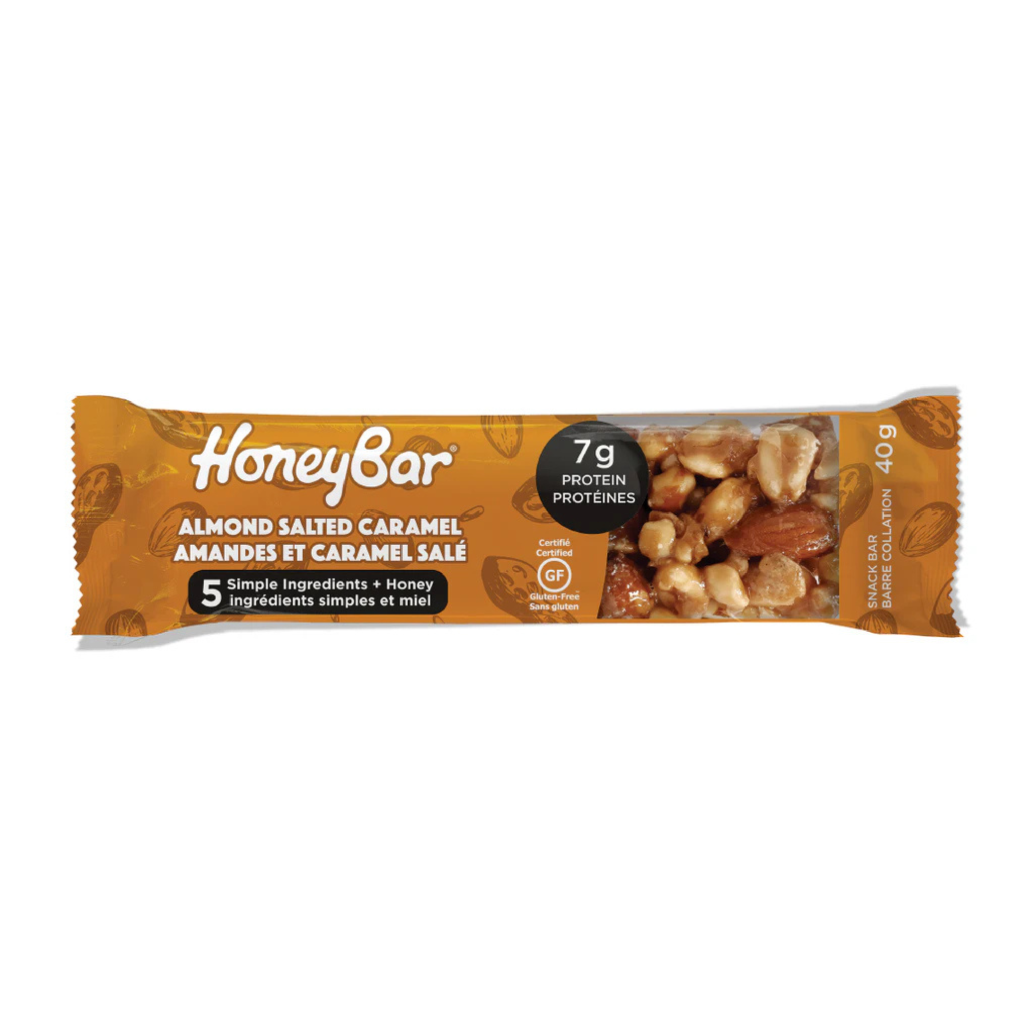 Honey Bar - Almond Salted Caramel Bar - 40g