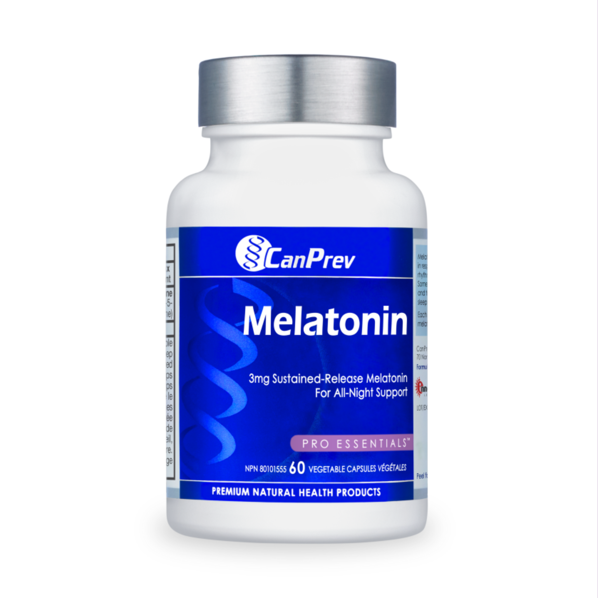 CanPrev - Melatonin Sustained Release - 3mg 60 Veg Capsules