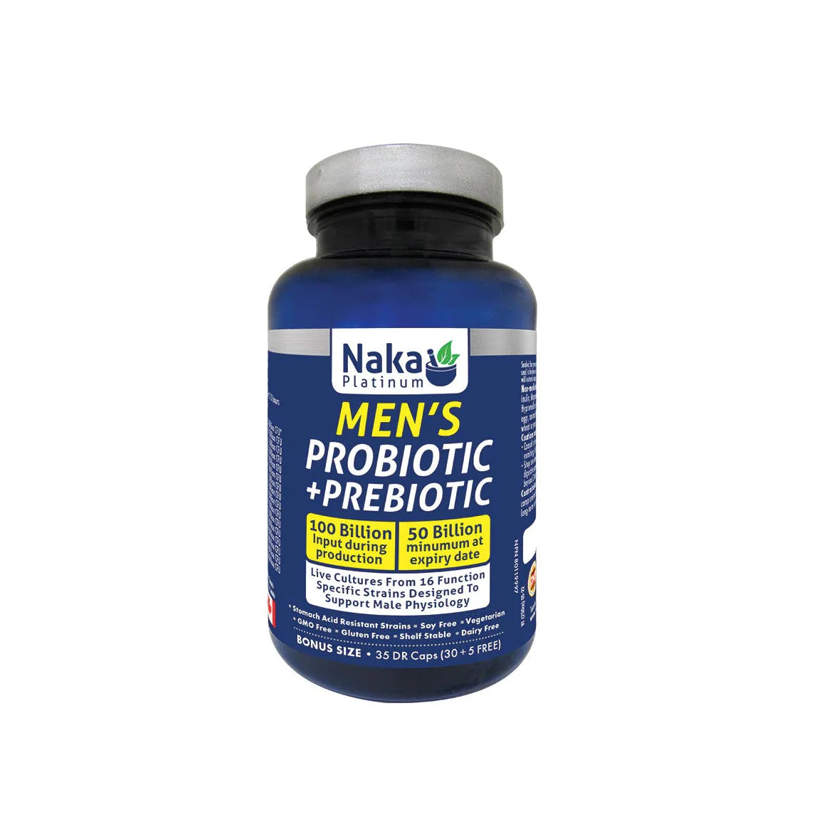 Naka - Men's Probiotic + Prebiotic - 35 Capsules