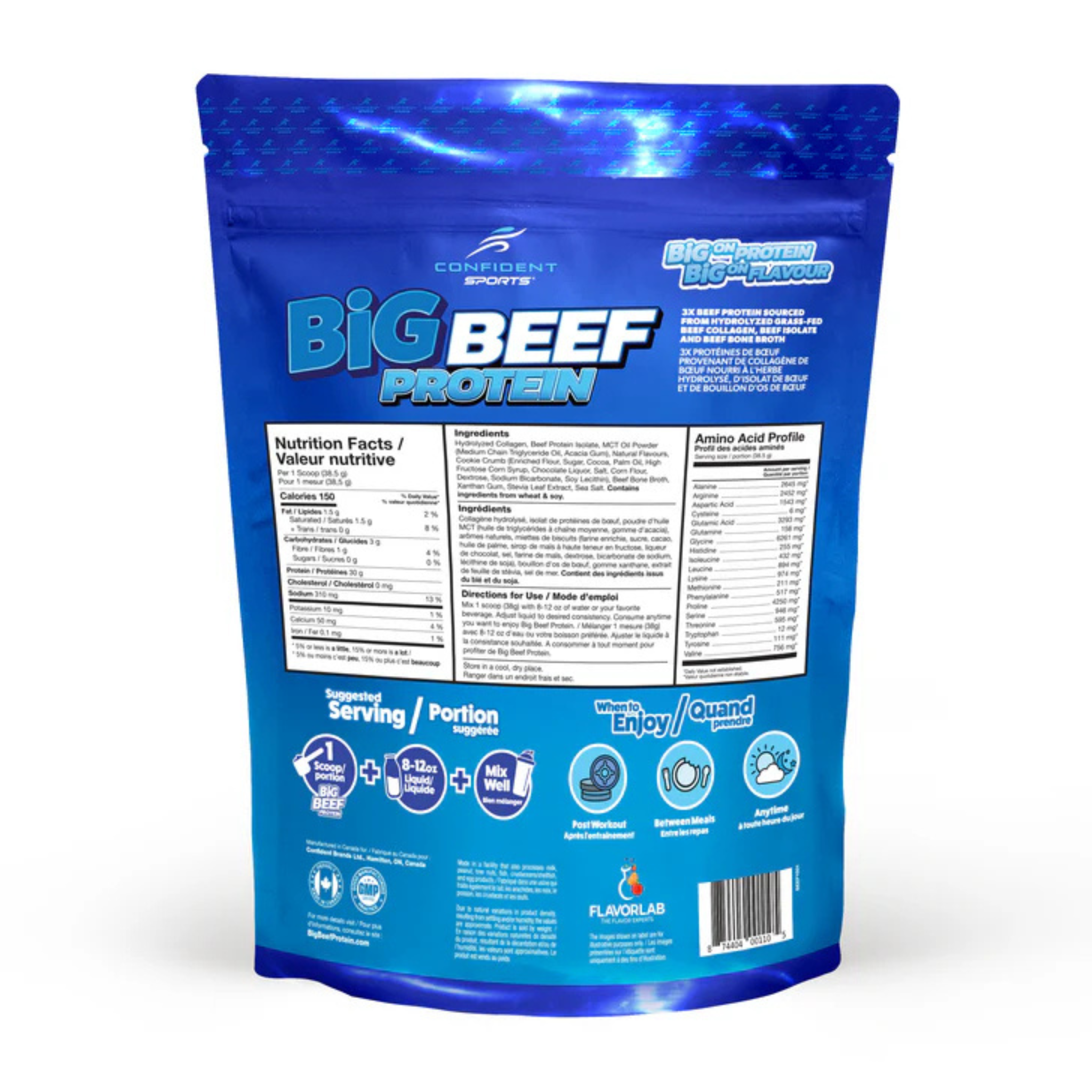 Confident Sports - Big Beef Protein - 907g