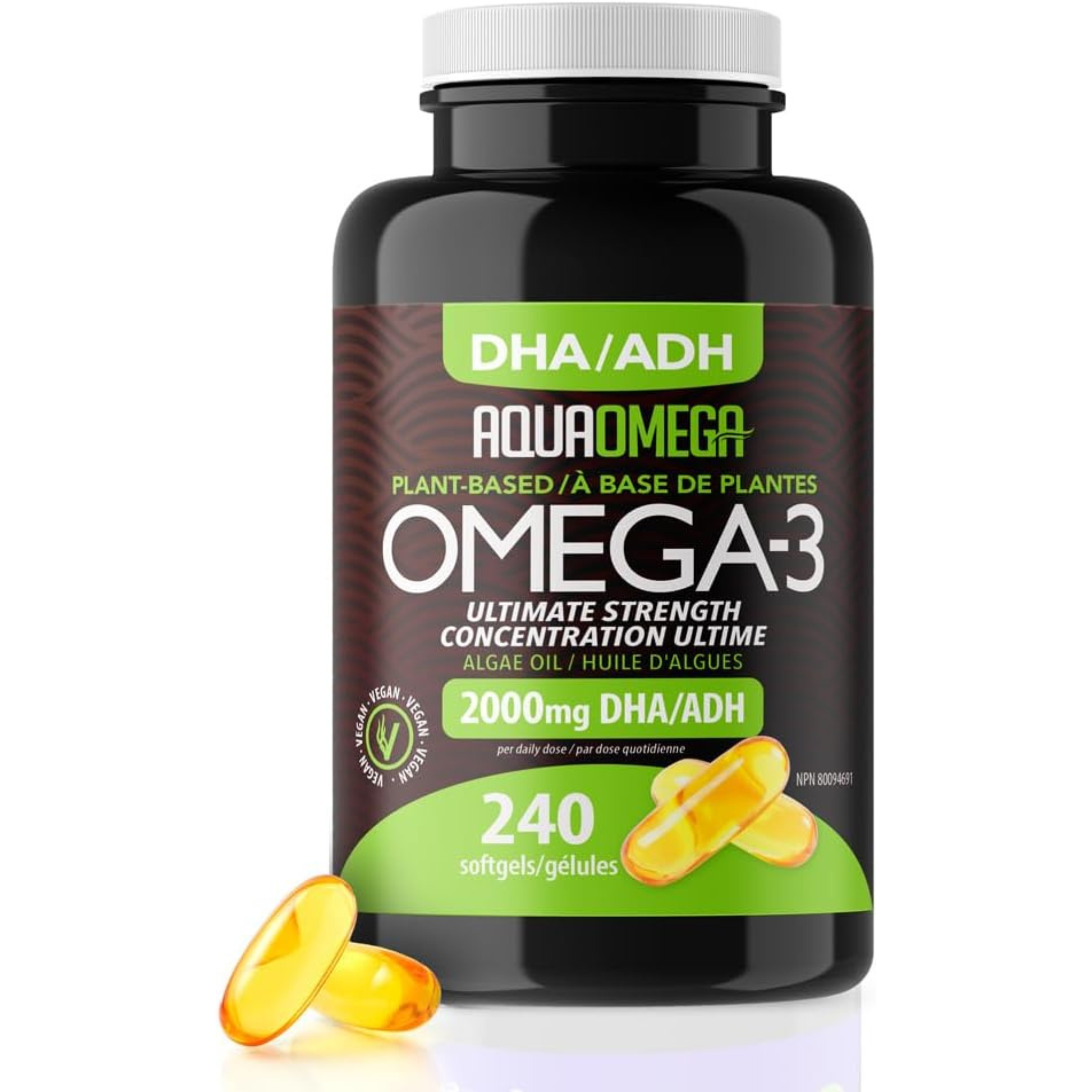 Aqua Omega - Plant Based Omega 3 - 2480mg Softgels