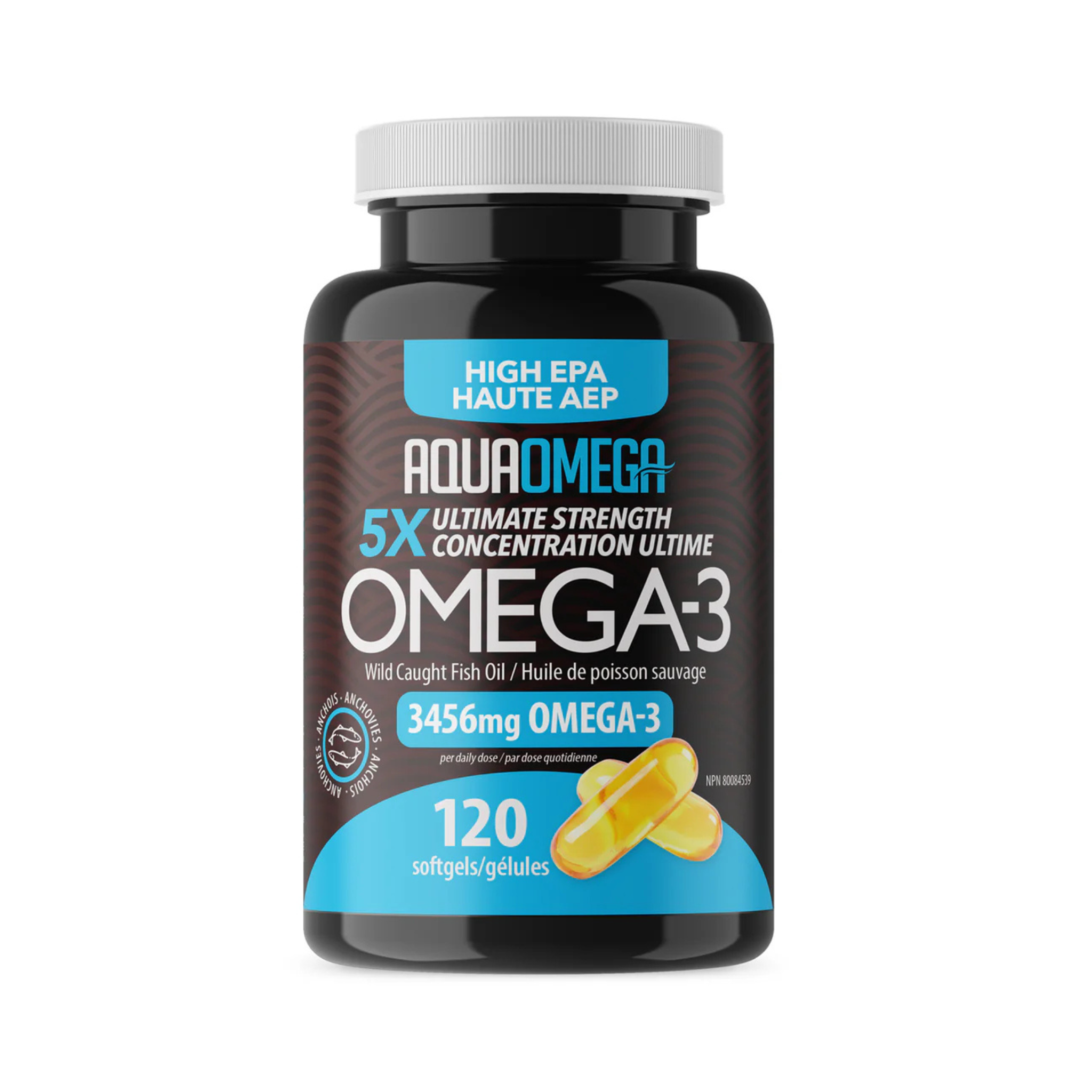 Aqua Omega - High EPA Omega-3 - 3456mg - 120 Softgels