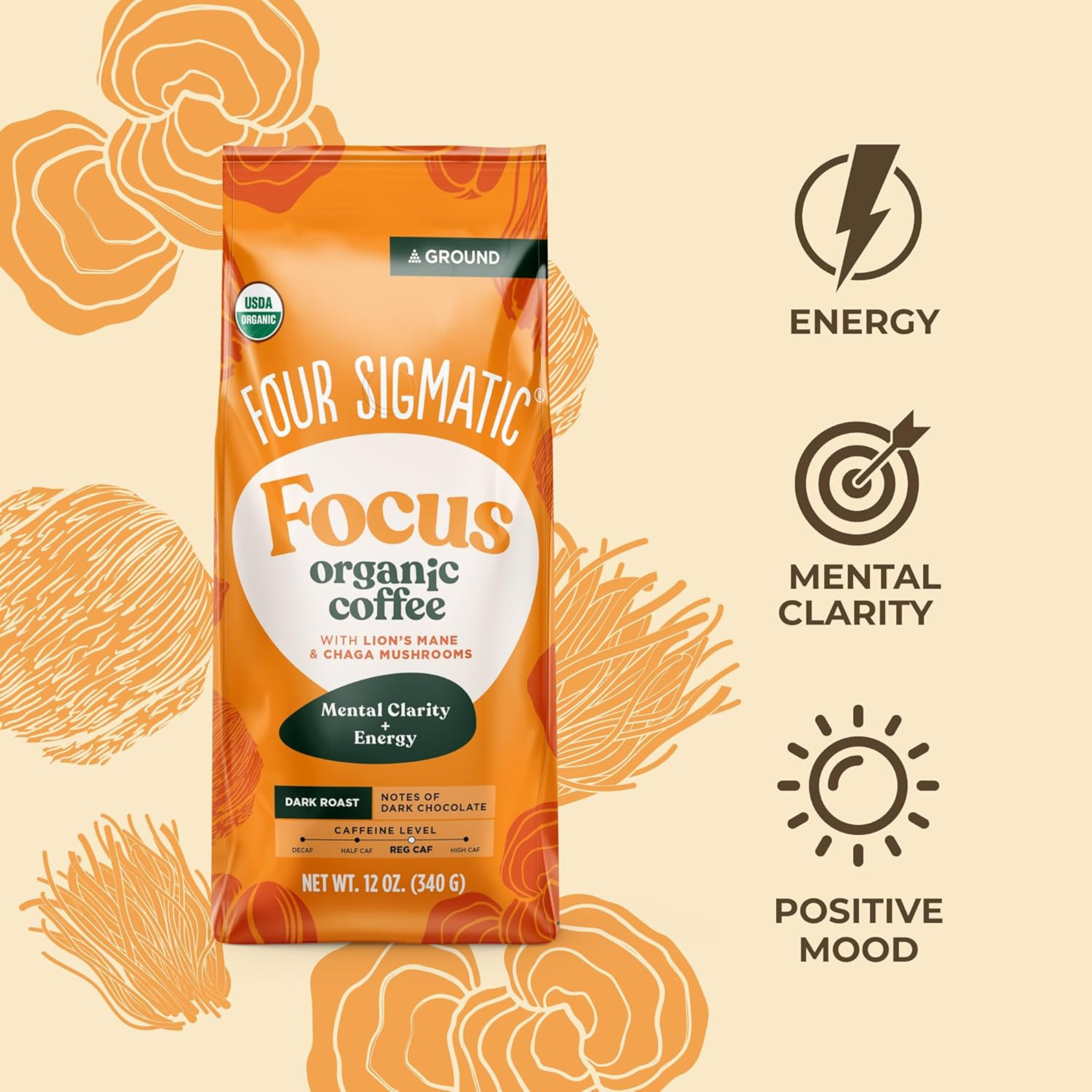 Four Sigmatic - Think Mushroom Ground Coffee Dark Roast (DSL)