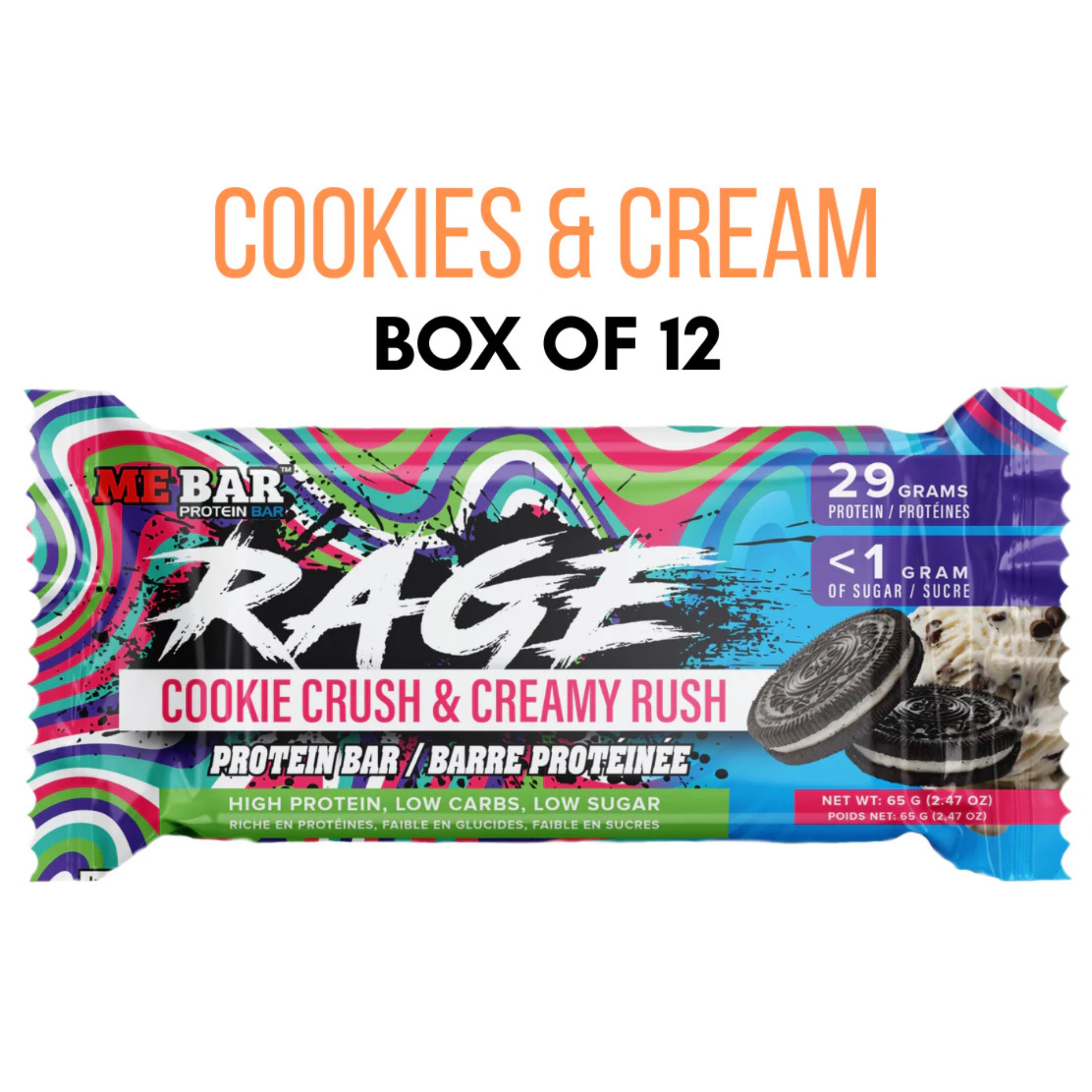 Me Bar - Rage Cookie Crush & Cream Rush - Box of 12 (ONLINE ONLY)