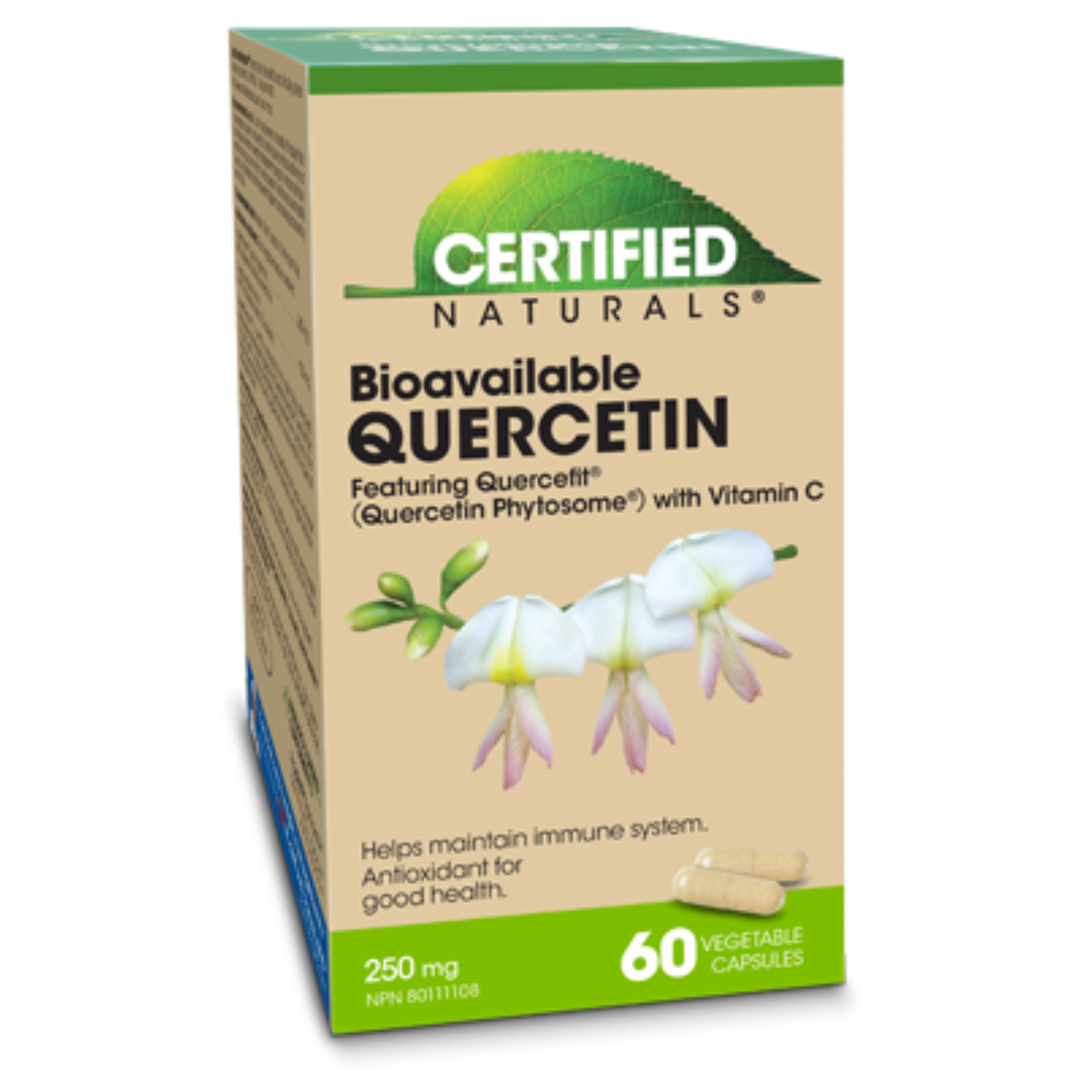 Certified Naturals - Bioavailable Quercefit Quercetin - 250mg 60 Capsules
