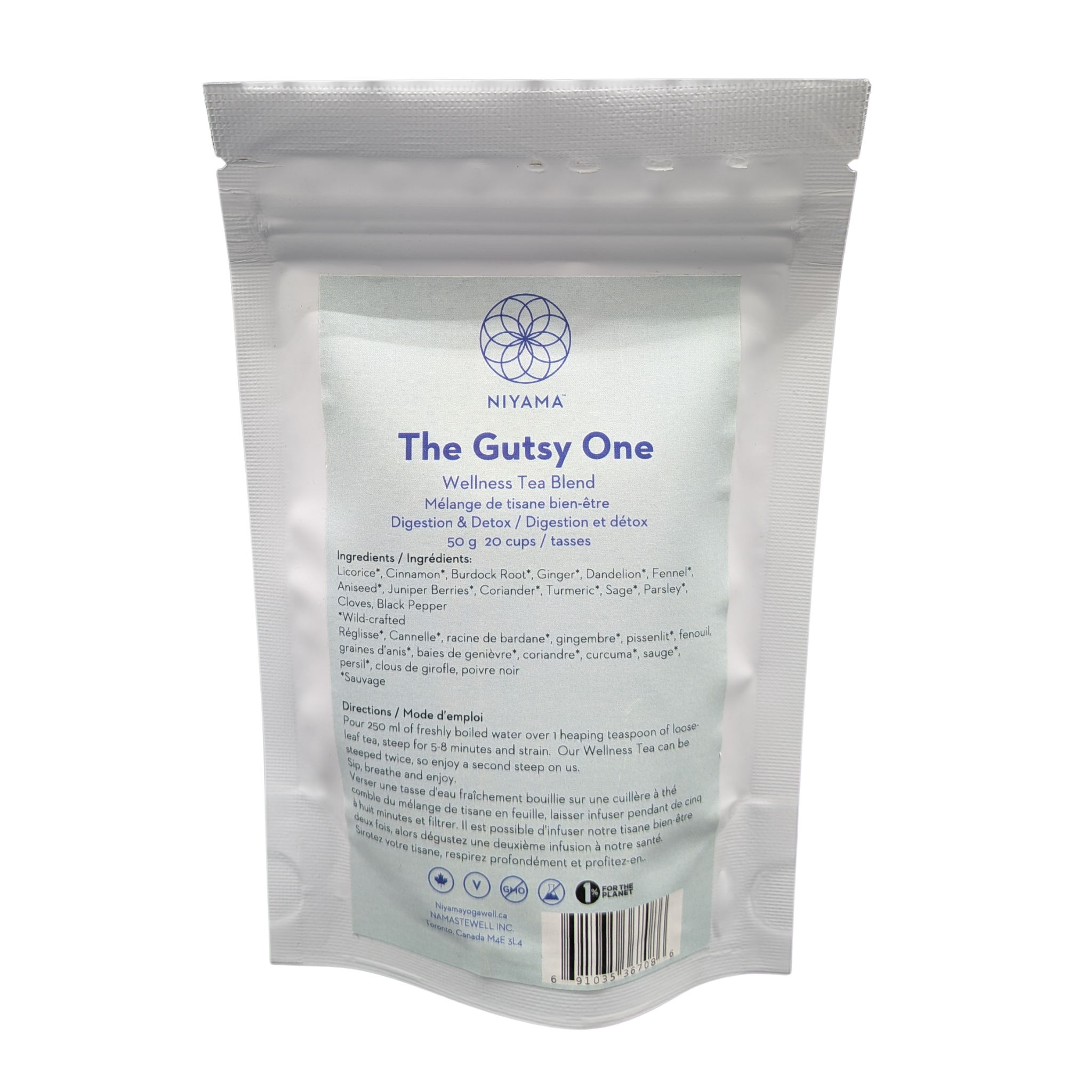 Niyama Tea- The Gutsy One Tea - 50g 20 Cups (DSLM)