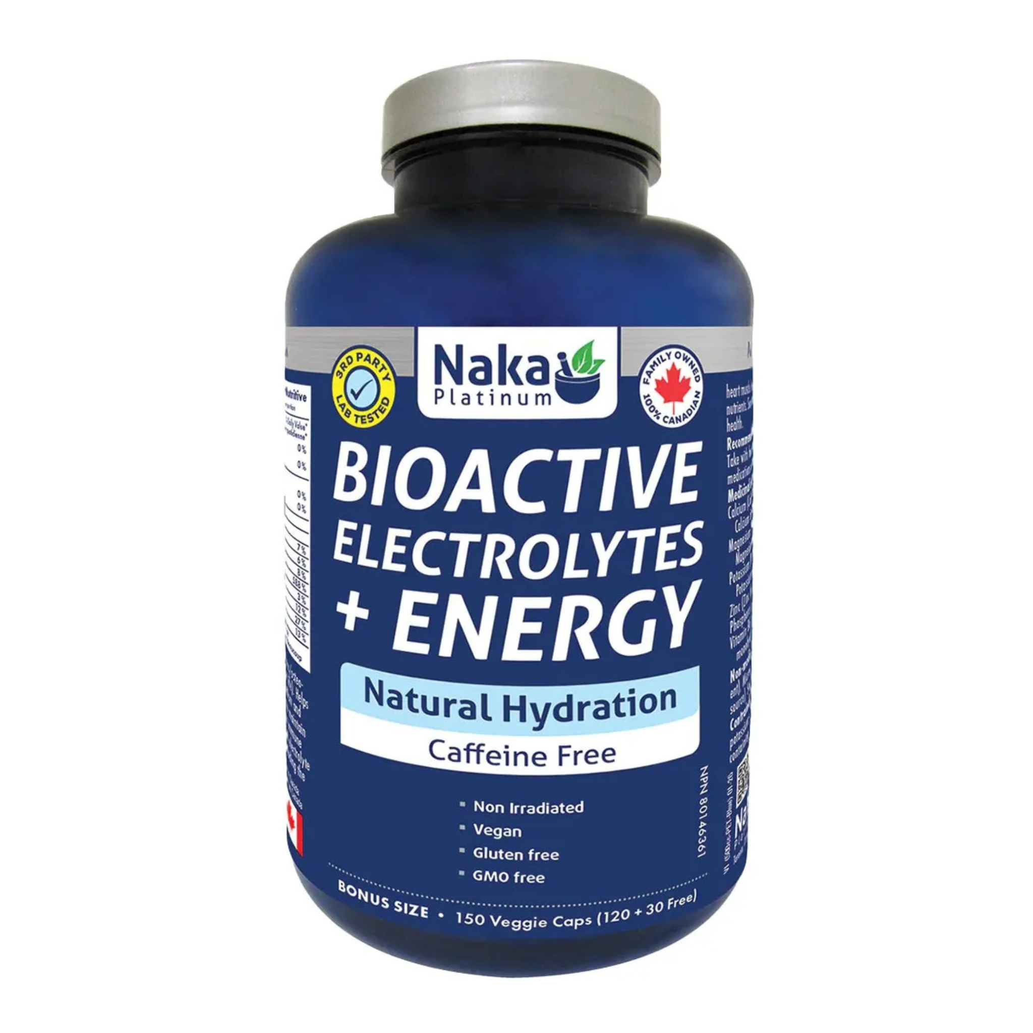 Naka - Bioactive Electrolytes + Energy - 150 Veg Capsules