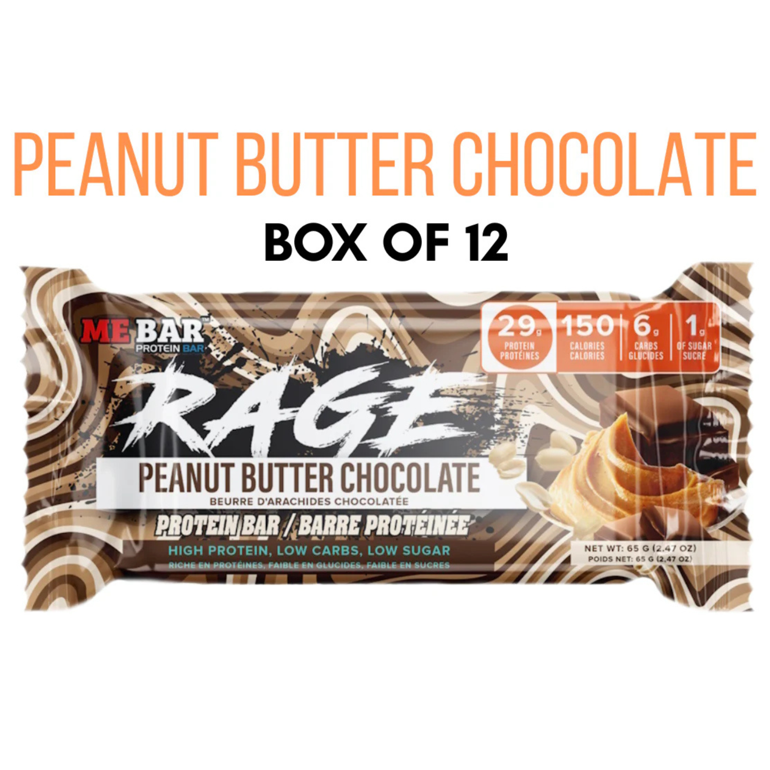 Me Bar - Rage Peanut Butter Chocolate - Box of 12 (ONLINE ONLY)