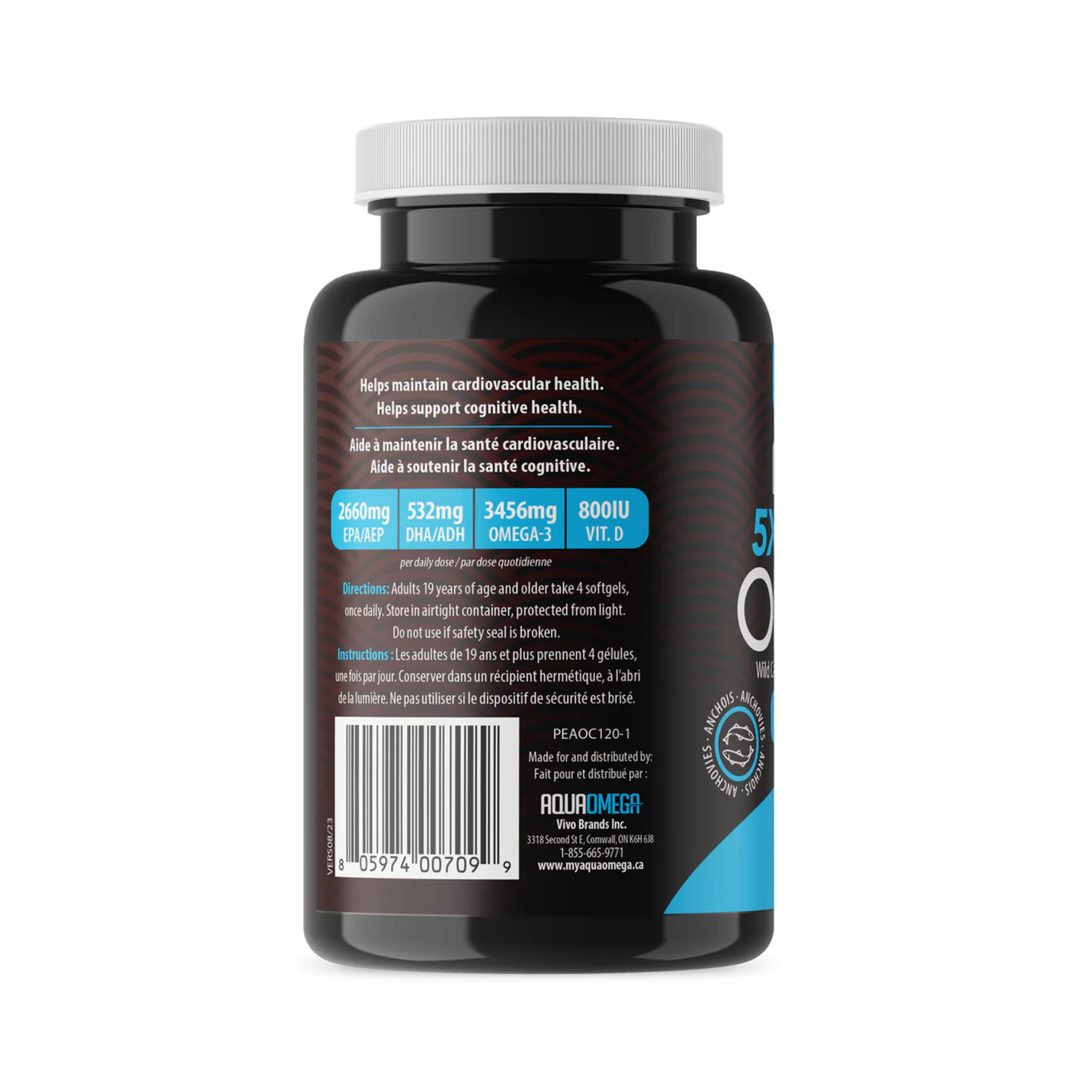Aqua Omega - High EPA Omega-3 - 3456mg - 120 Softgels
