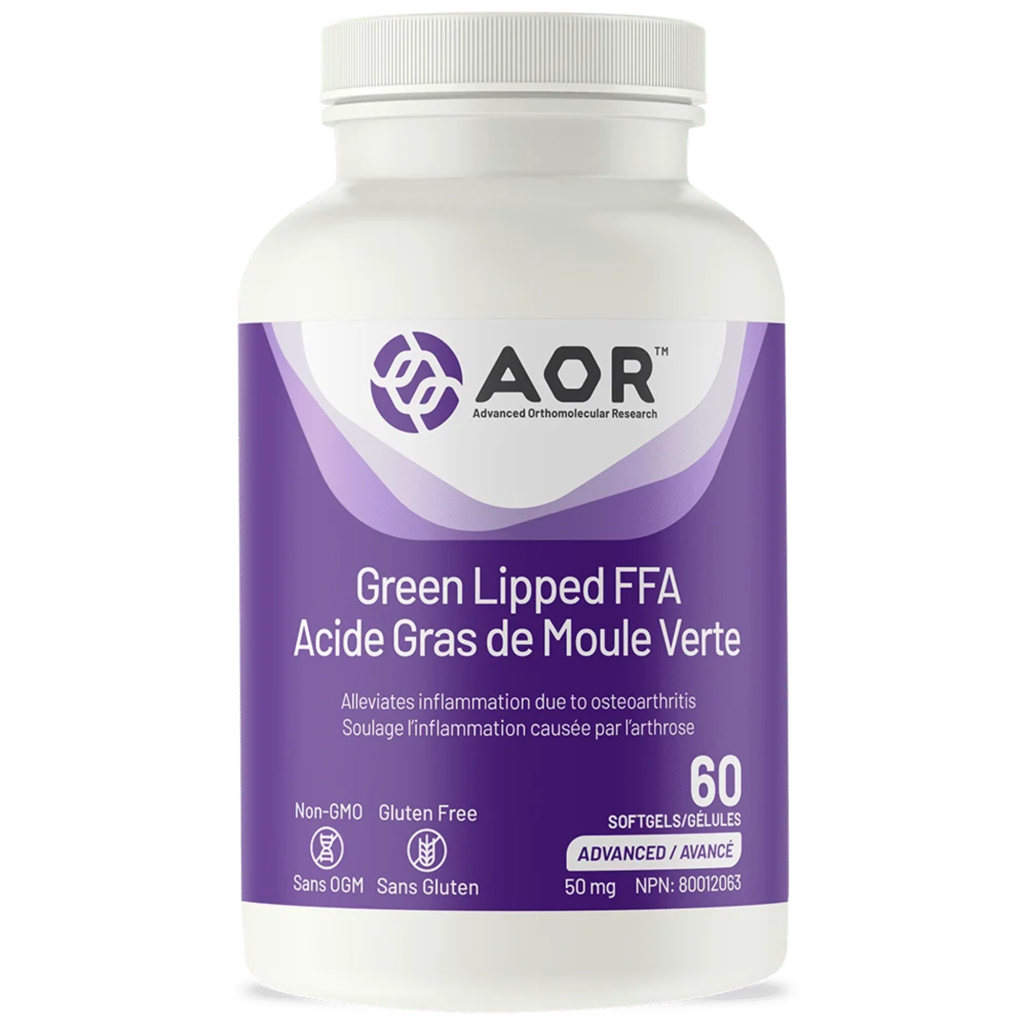 AOR - Green Lipped FFA - 60 Softgels (DSL EXPIRES JUNE 2026)