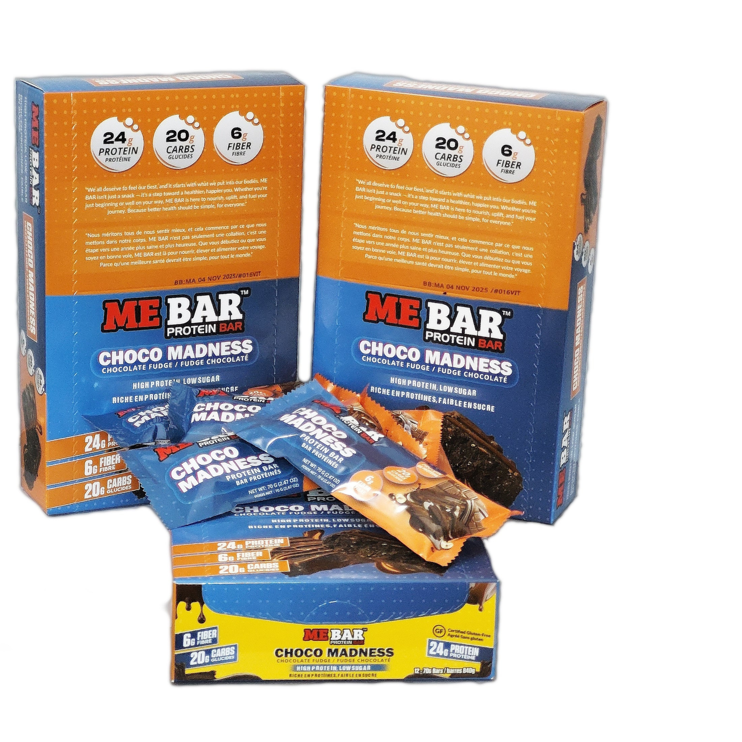 Me Bar - Madness Chocolate Fudge Brownie - Box of 12 (ONLINE ONLY)