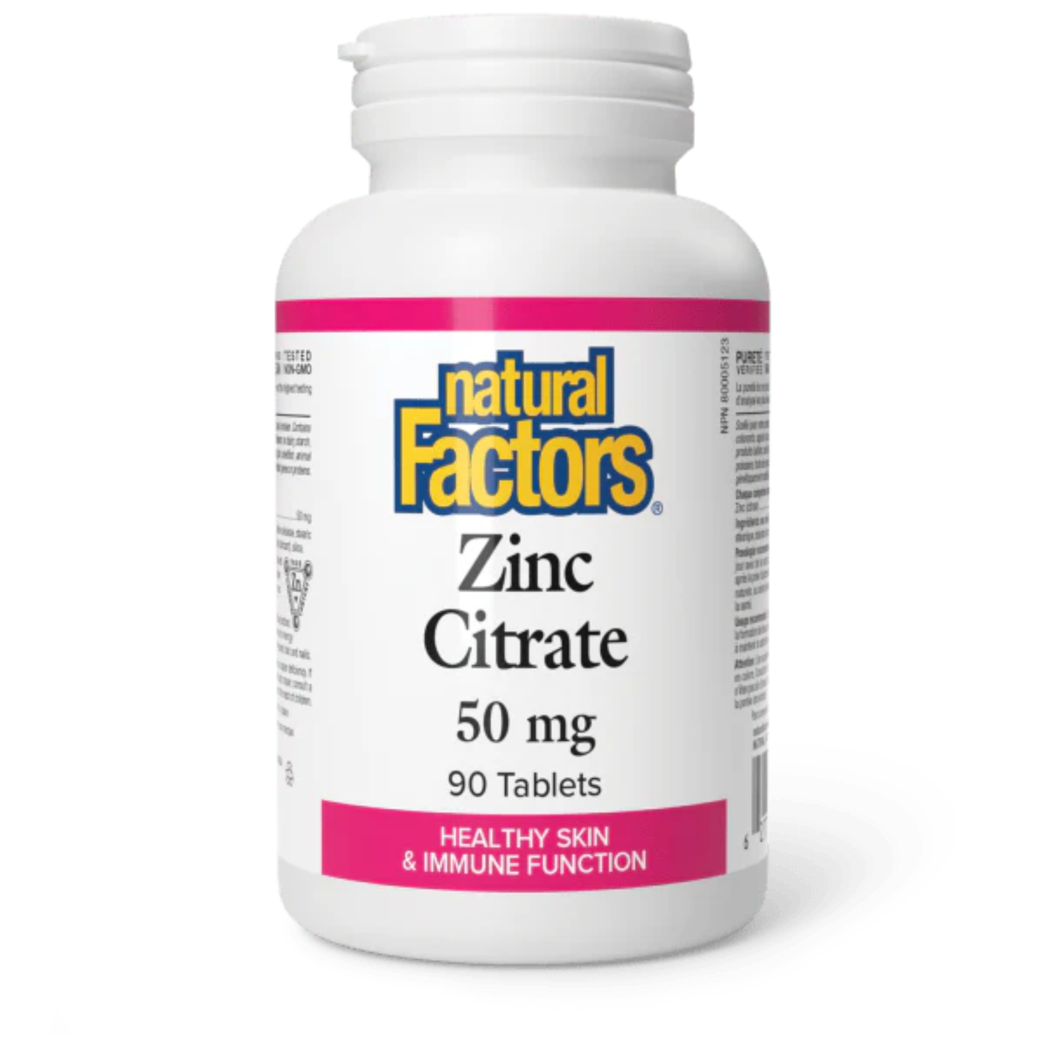 Natural Factors - Zinc Citrate - 50mg 90 Tablets