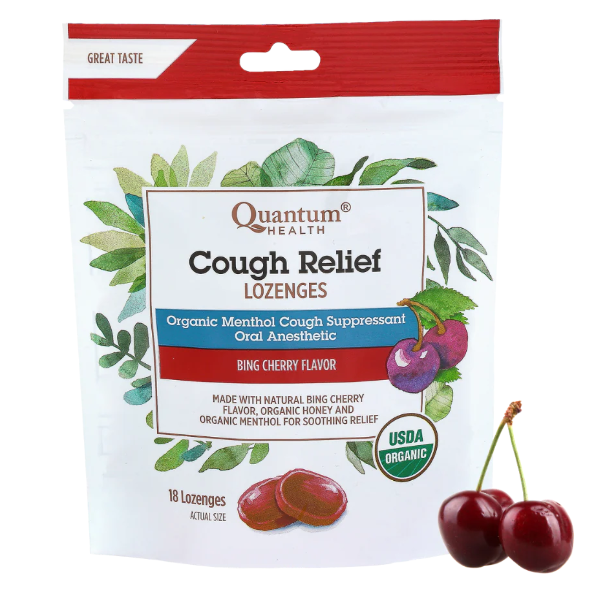 Quantum Health - Cough Relief Cherry - 18 Lozenges