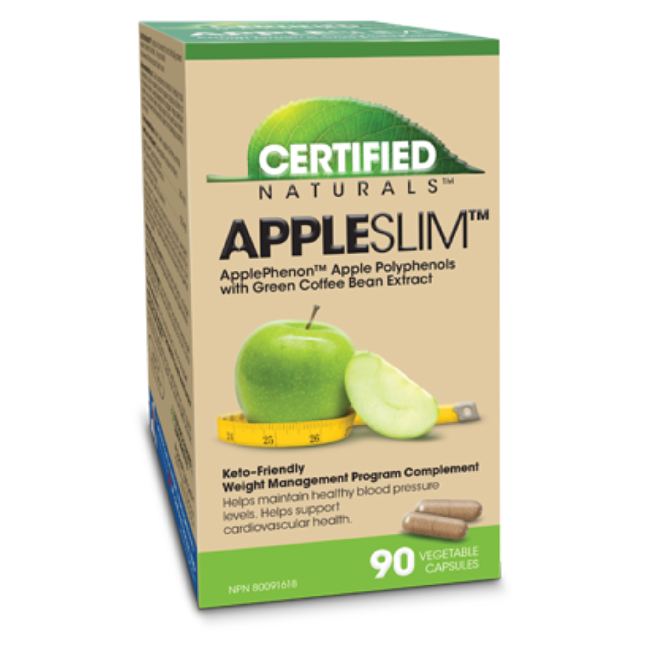 Certified Naturals - AppleSlim Apple Polyphenols - 90 Capsules