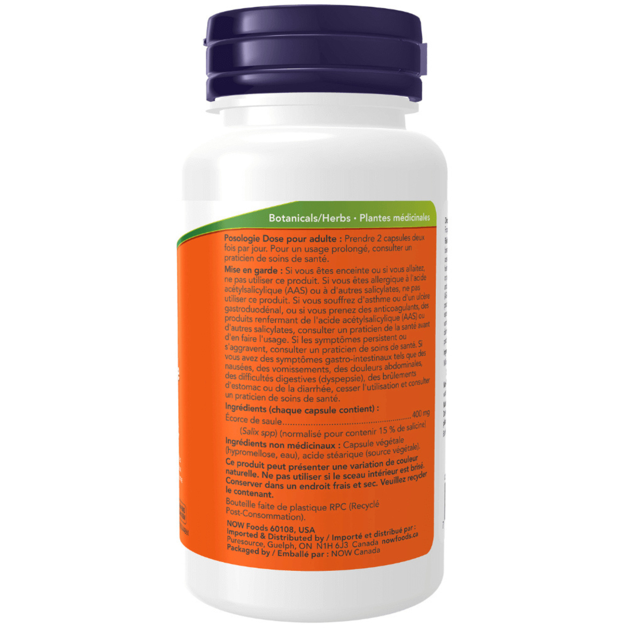 Now - Willow Bark Extract - 400mg 100 Veg Capsules