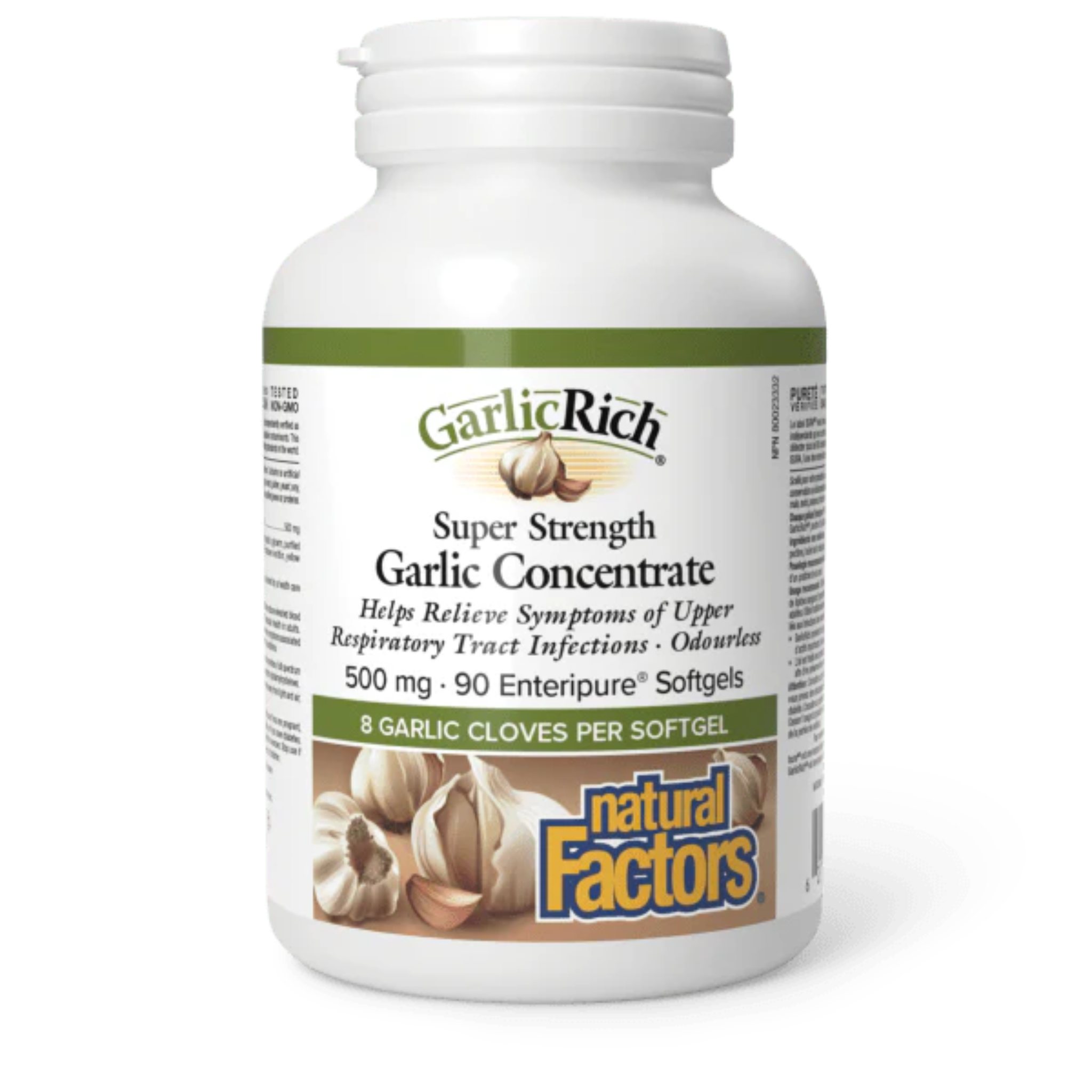 Natural Factors - GarlicRich Garlic Concentrate - 500mg 90 Enteripure Softgels