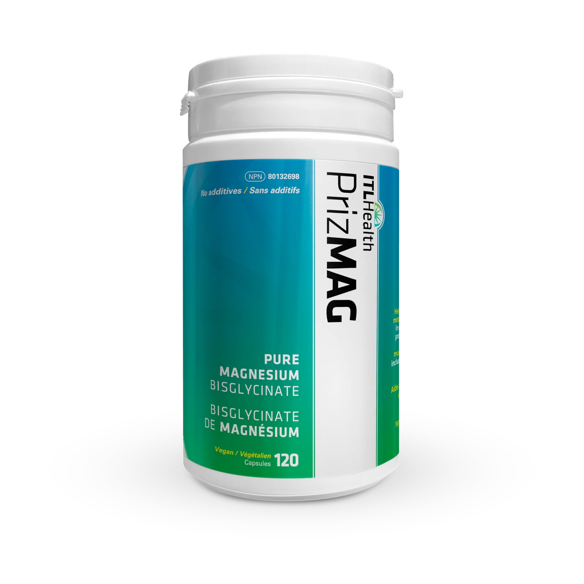 ITL Health - PrizMAG Pure Magnesium Bisglycinate - 120 Veg Capsules