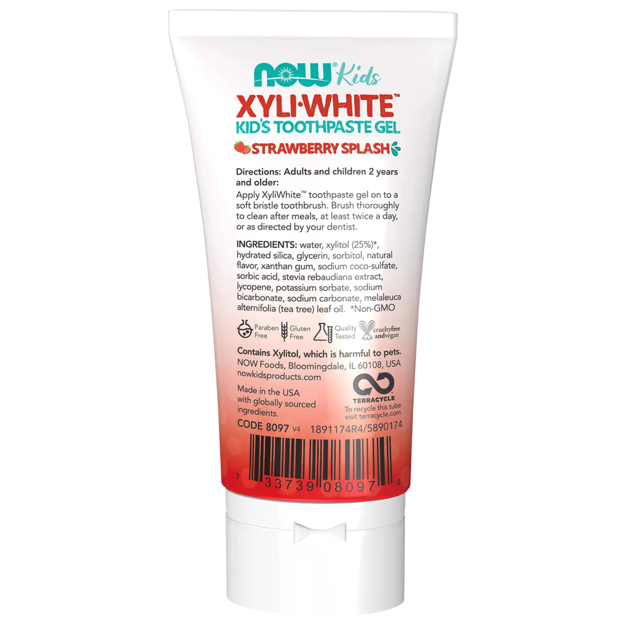 Now Kids - Xyli White Toothpaste Strawberry Splash - 85g