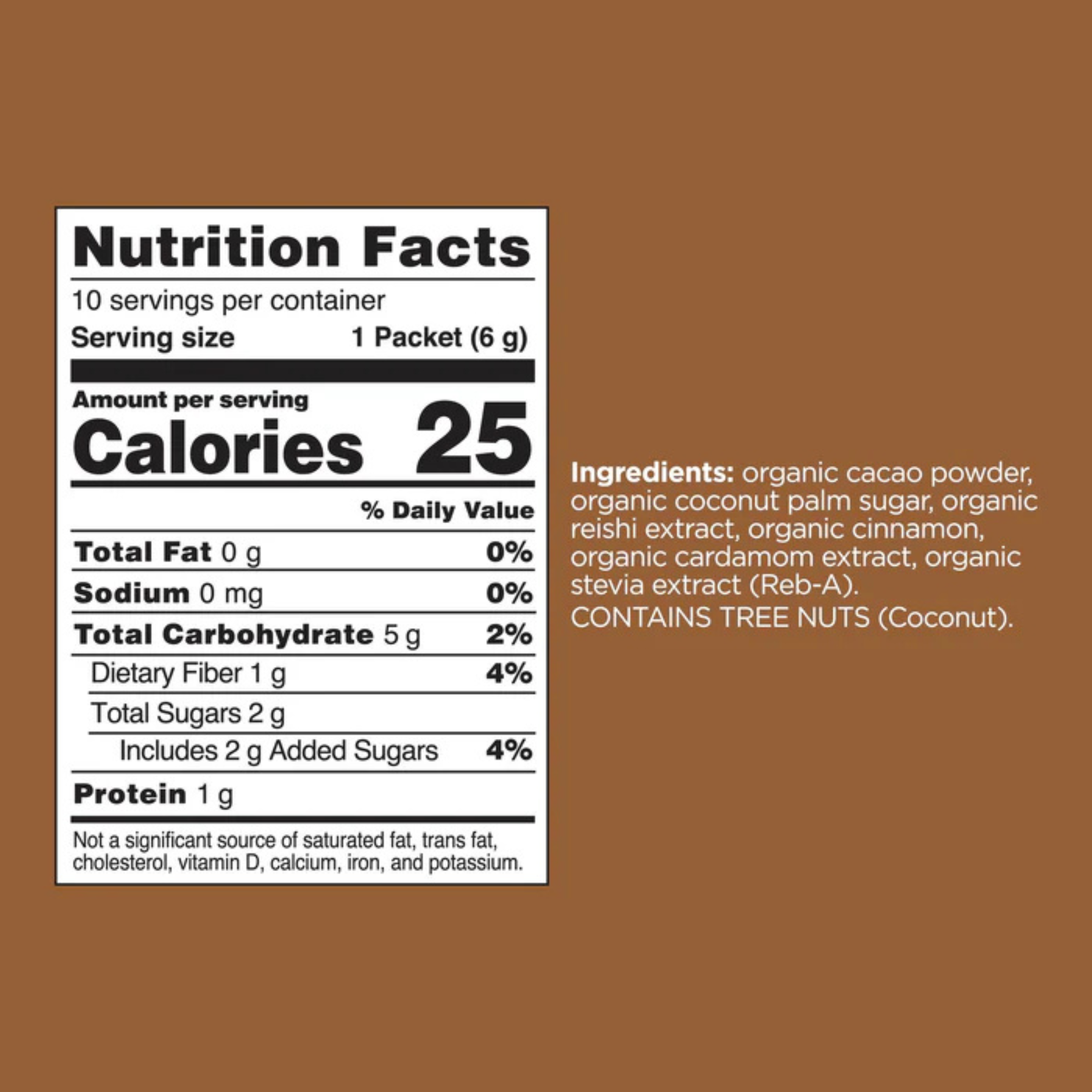 Four Sigmatic - Calm Organic Cacao Mix W/ Reishi - 60g 20 Packets (DSL BB 06/2026)