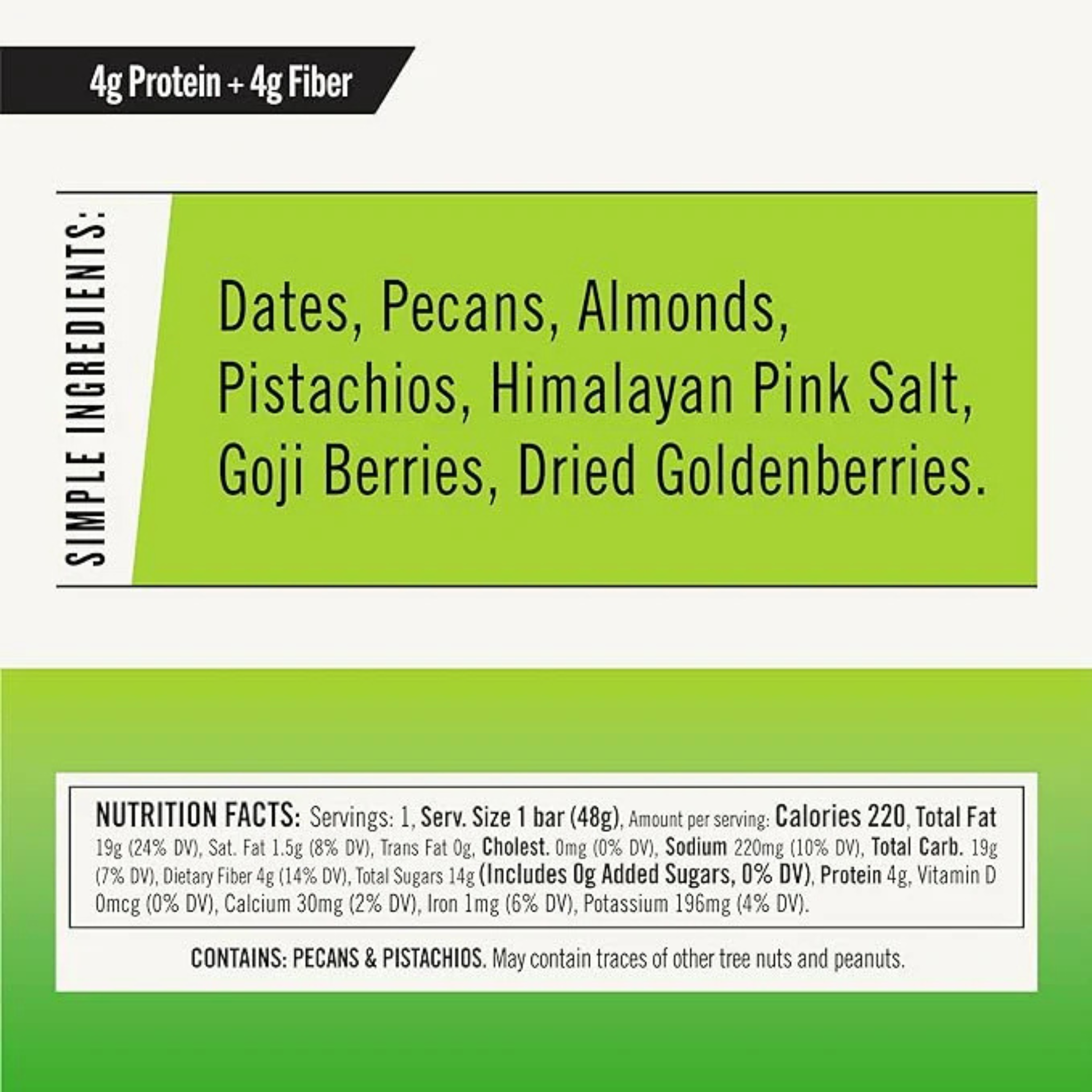 Thunderbird Bars - Pecan Goji Pistachio - 48g