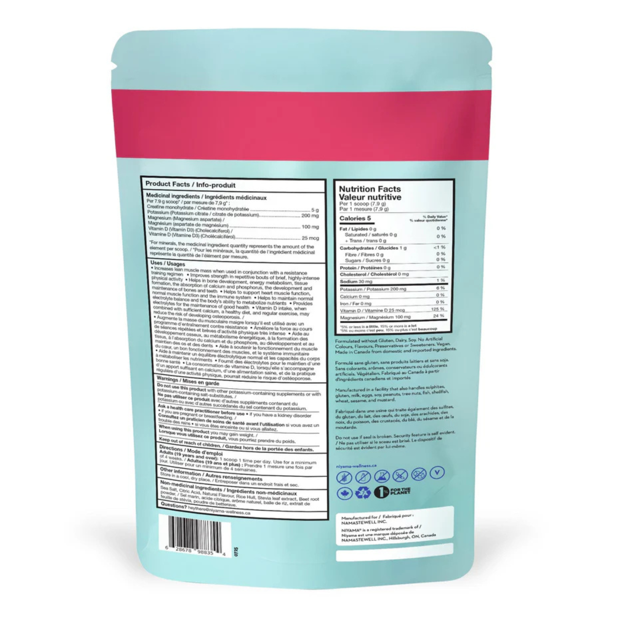Niyama - Strong Like Woman - Creatine + D3 + Electrolytes