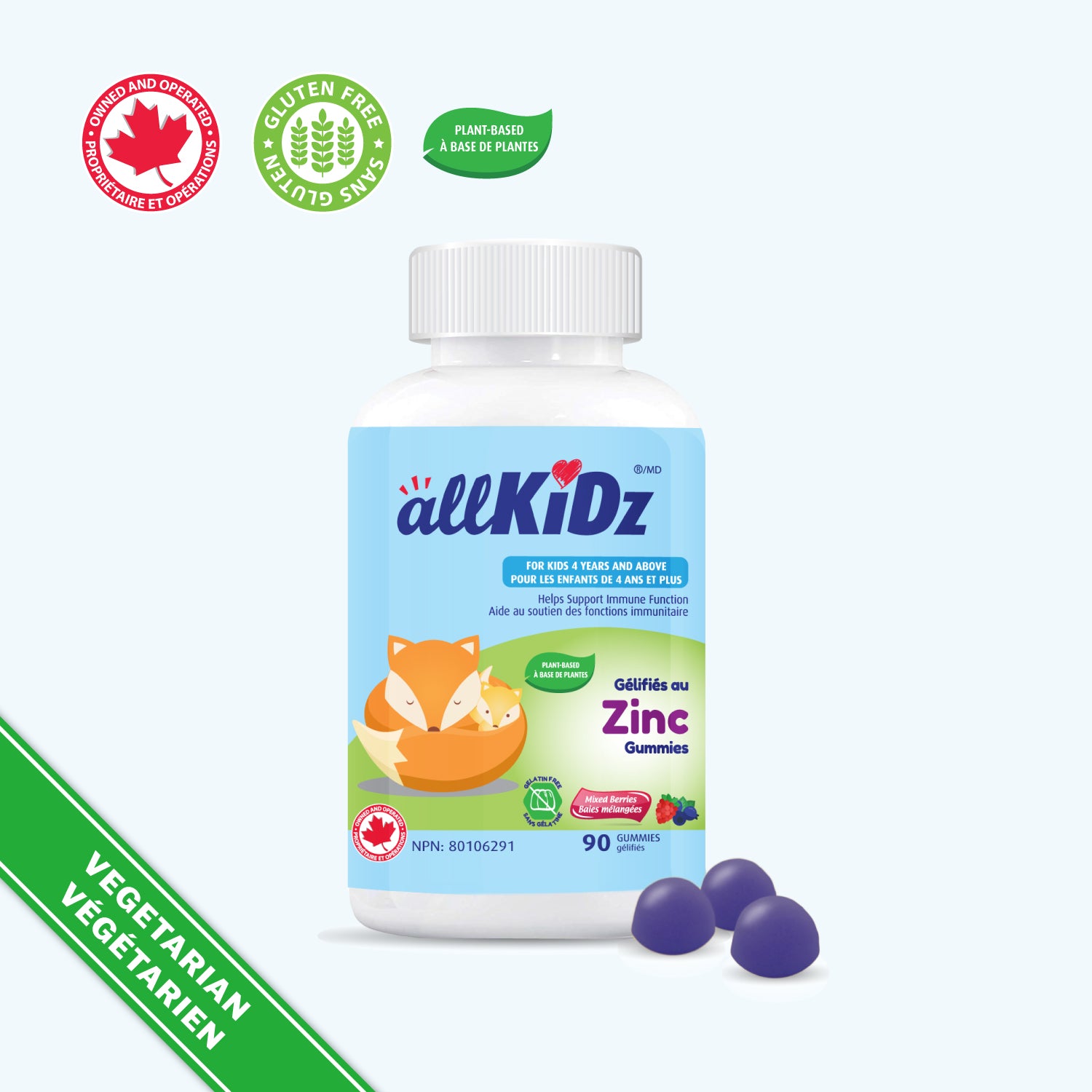 All Kidz® - Zinc Gummies - 90 Gummies