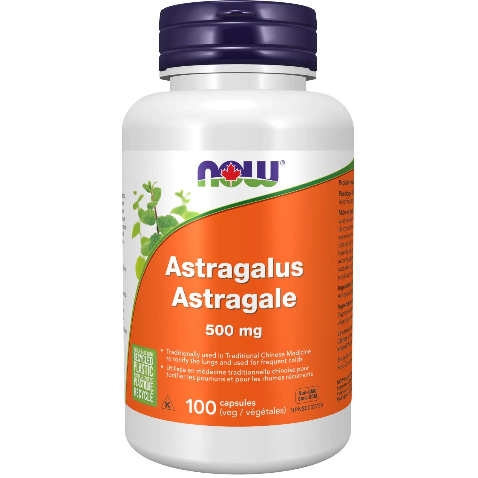 Now - Astragalus - 500mg 100 Veg Capsules
