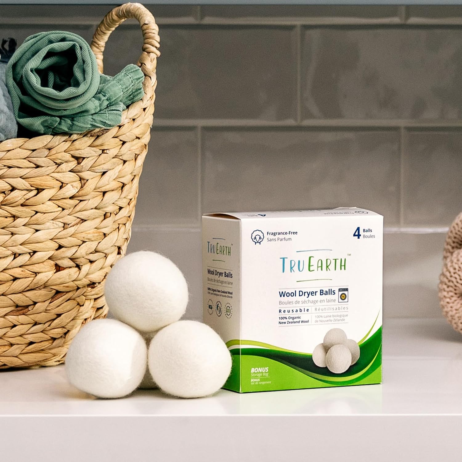 Tru Earth - Reusable Wool Dryer Balls - 4 Pack