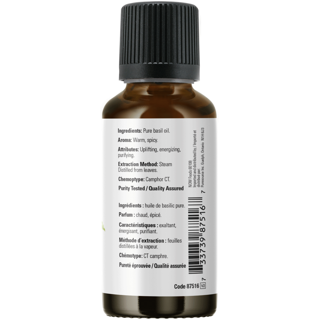 Now - Basil Essential Oil - 30mL (DSLM)