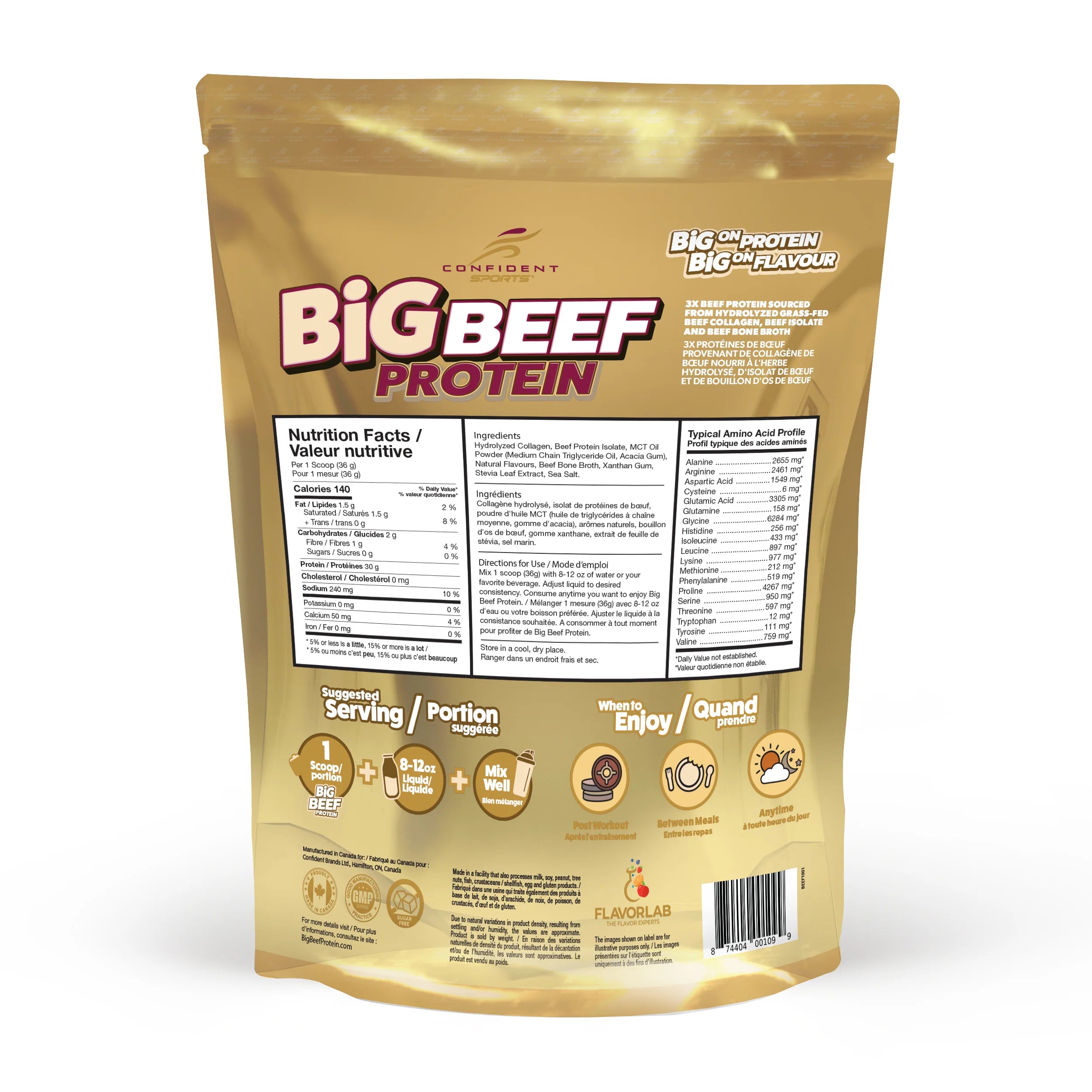 Confident Sports - Big Beef Protein - 907g