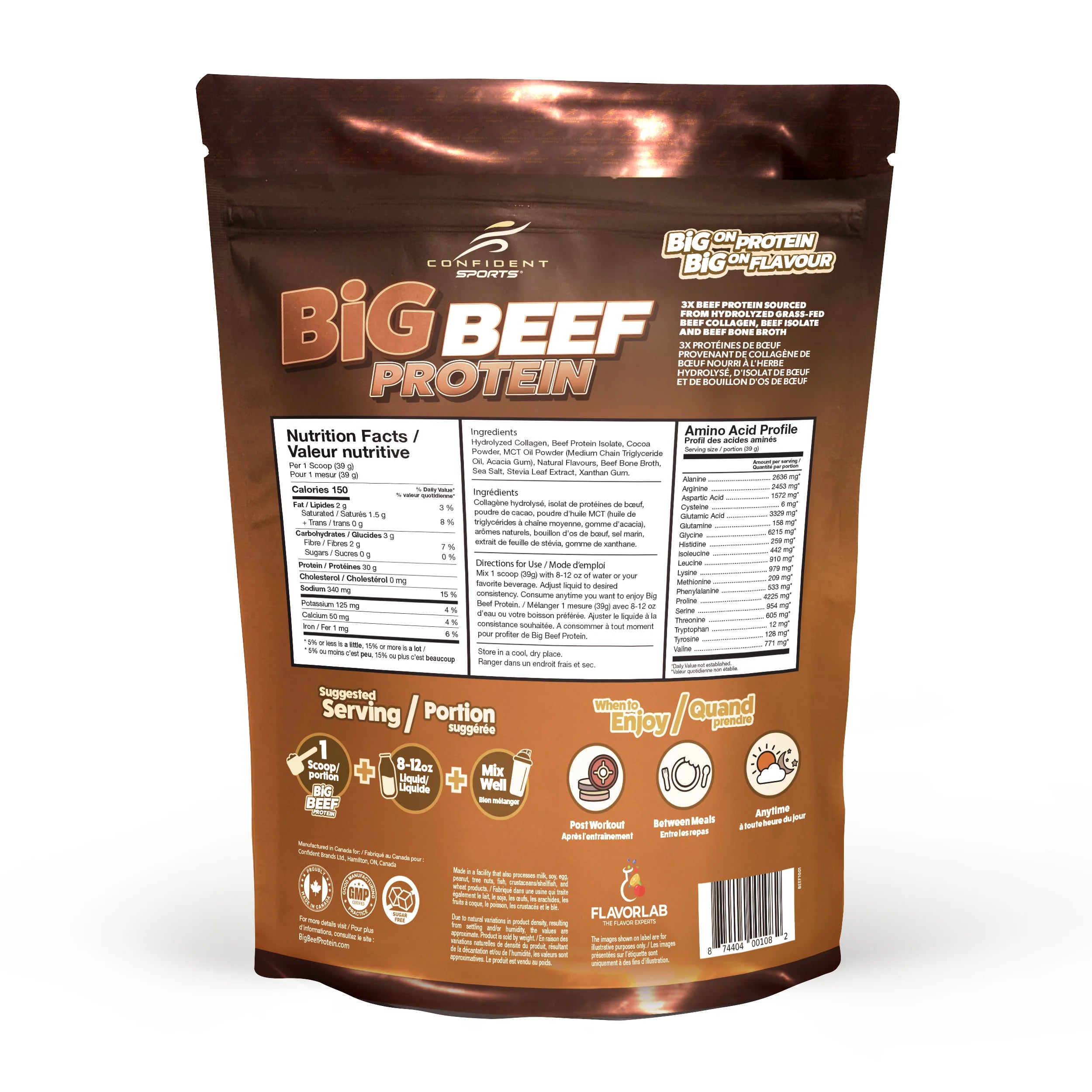 Confident Sports - Big Beef Protein - 907g