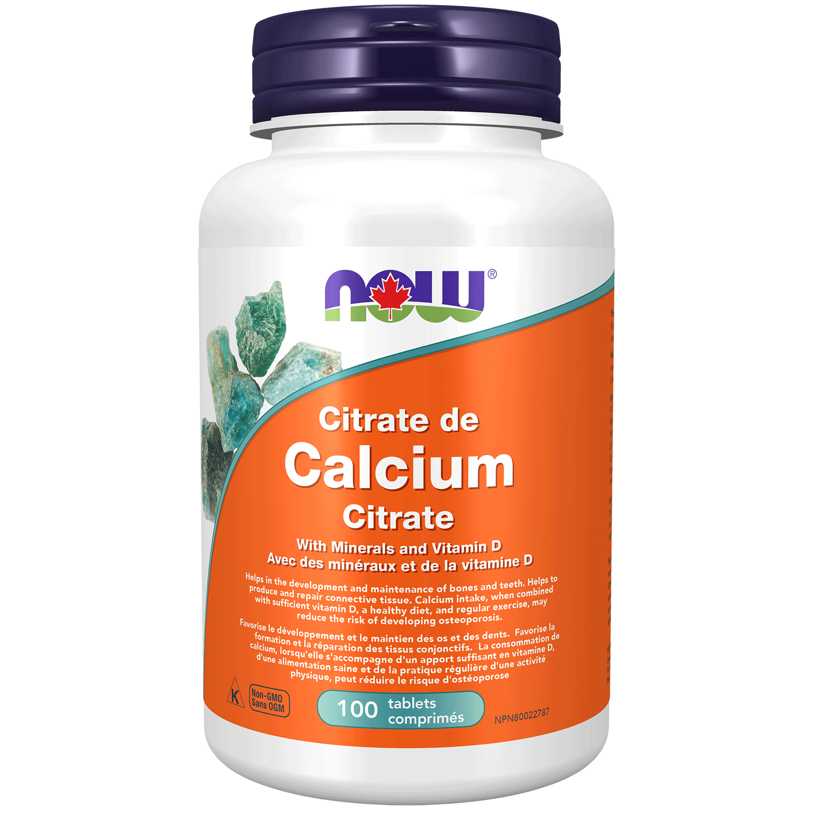 Now - Calcium Citrate W/ Minerals & Vitamin D - 100 Tablets
