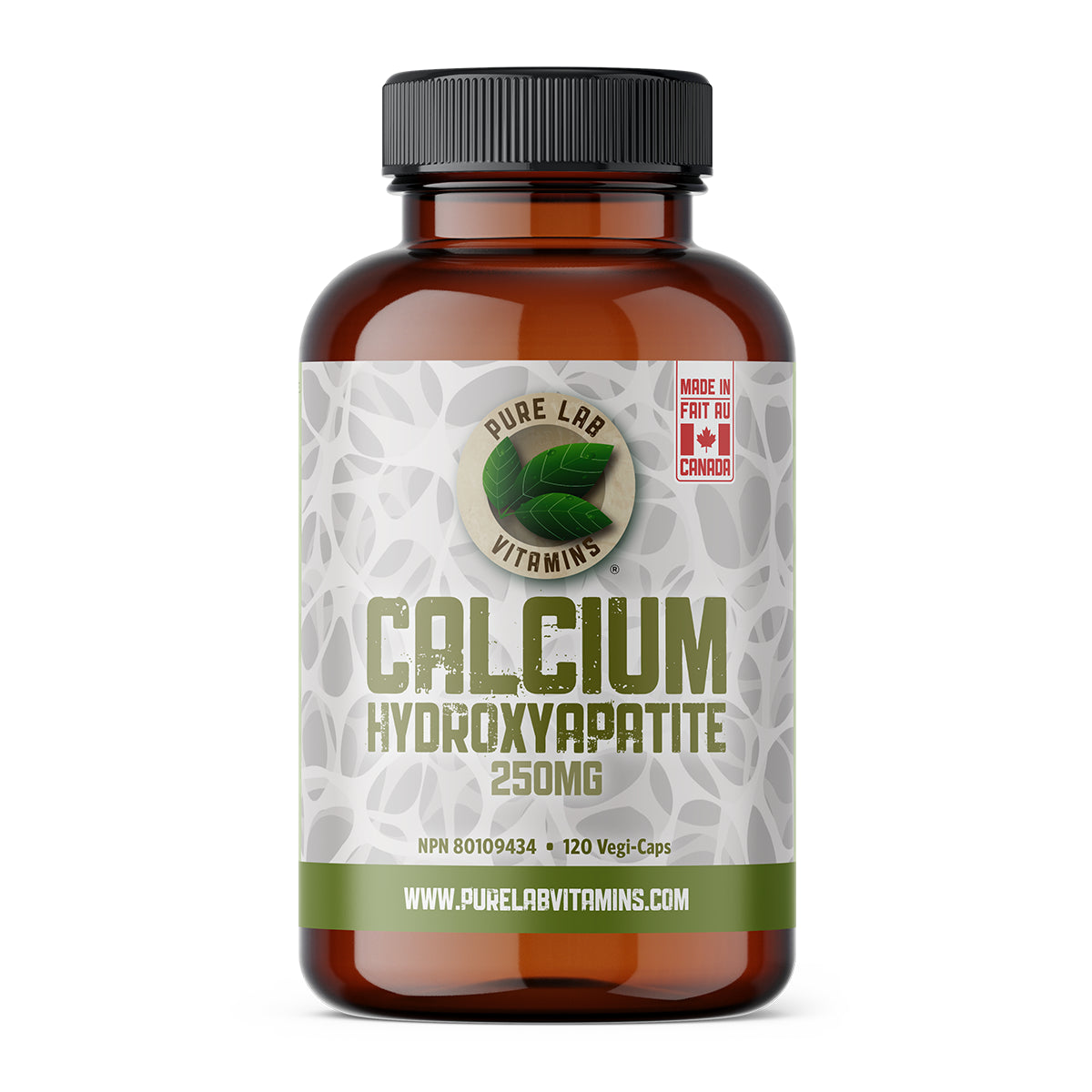 Pure Lab Vitamins - Calcium Hydroxtapite - 250mg 120 Veg Capsules