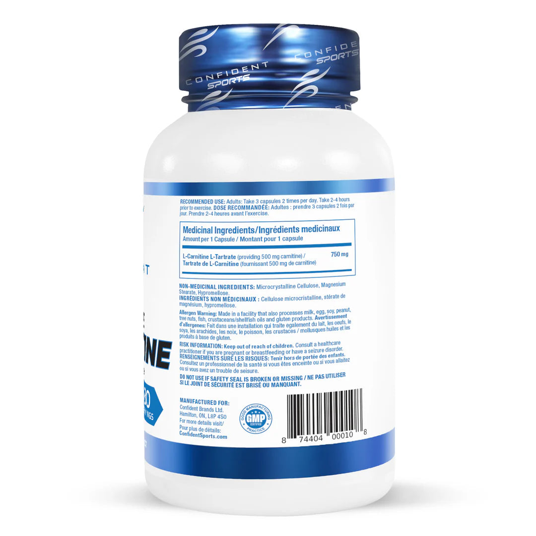 Confident Sports - L Carnitine - 750mg 120 Capsules