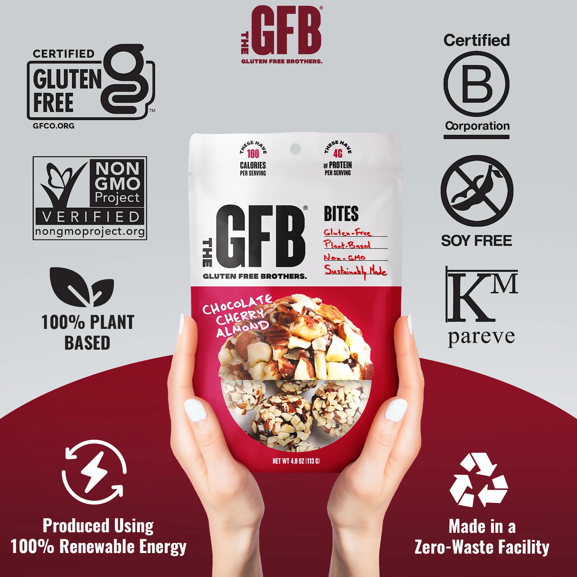 The Gluten Free Brothers - Chocolate Cherry Almond Bites - 113g