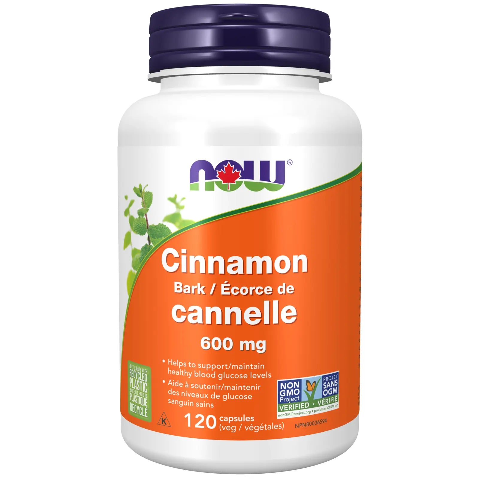 Now - Cinnamon Bark - 600mg 120 Veg Capsules
