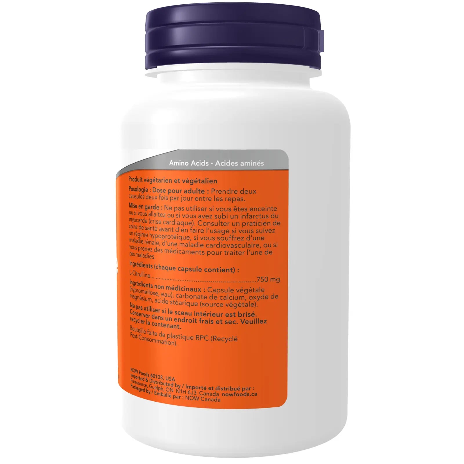 Now - L- Citrulline - 750mg 90 Veg Capsules