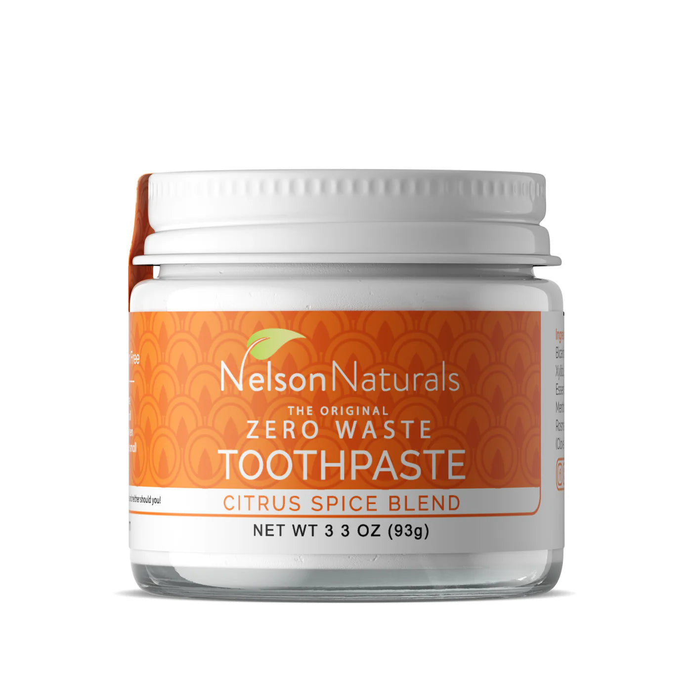 Nelson Naturals - The Original Zero Waste Toothpaste Citrus Spice Blend - 93g