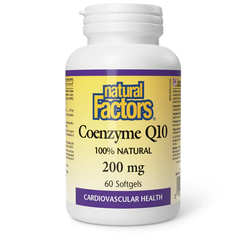 Natural Factors - Coenzyme Q10 100% Natural - 200mg Softgels