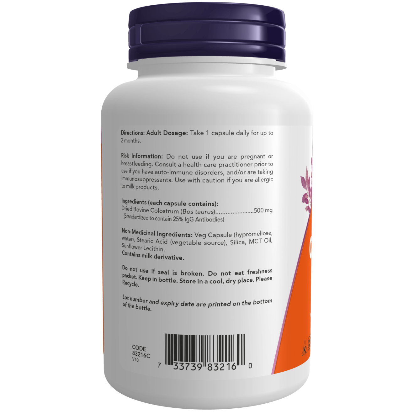 Now - Colostrum - 500mg 120 Veg Capsules