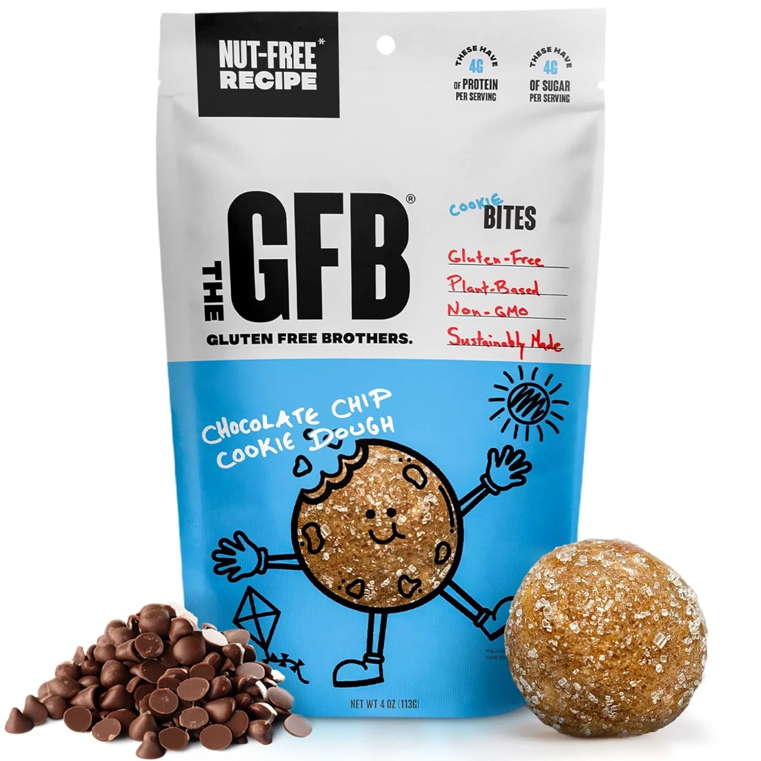 The Gluten Free Brothers - Chocolate Chip Cookie Dough Bites - 113g